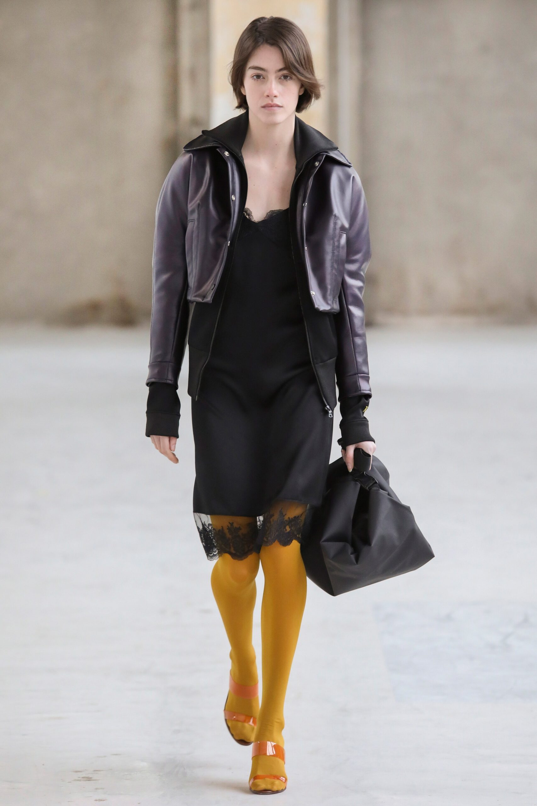 purple leather long-sleeve collared fitted jacket