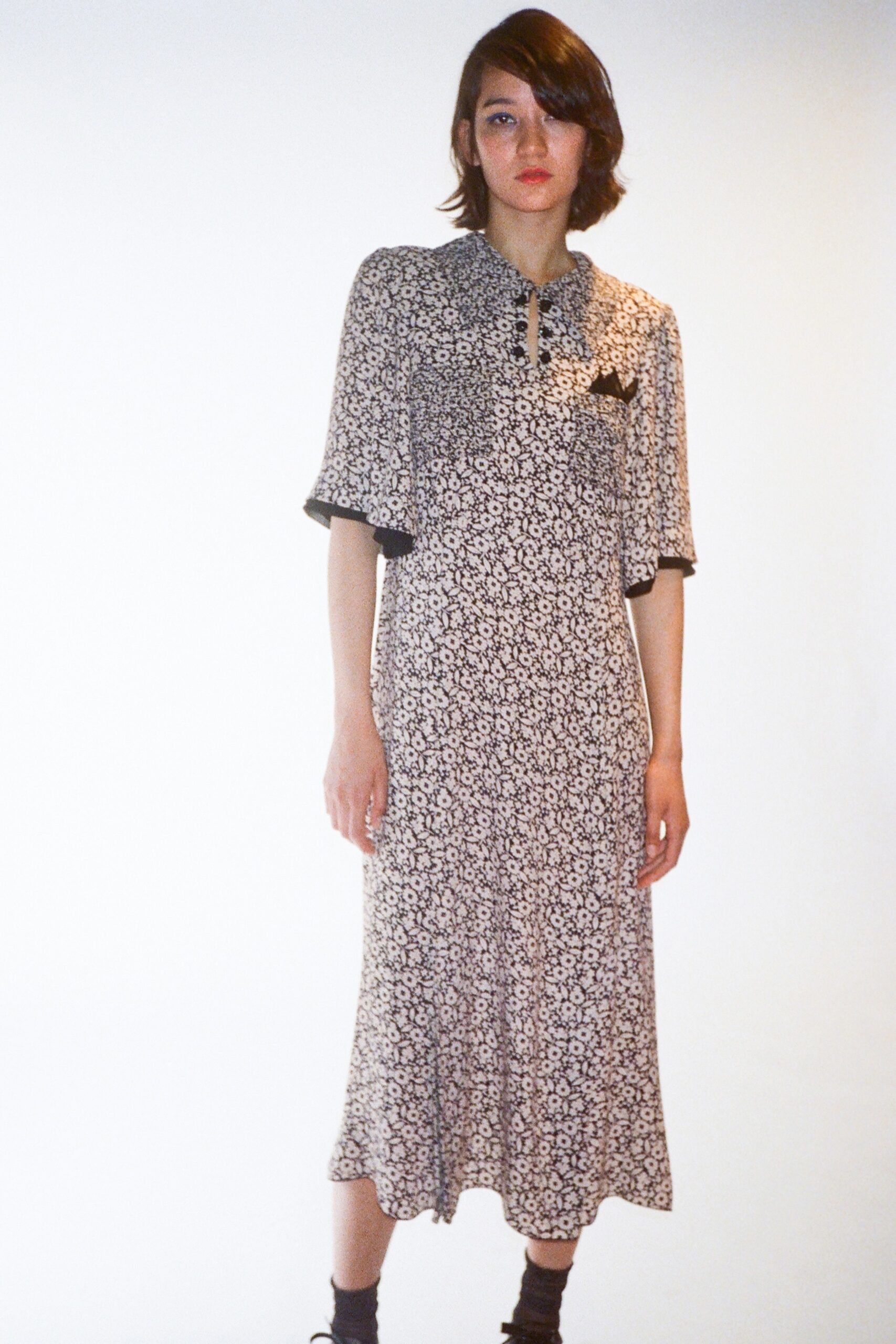 relaxed floral midi dress