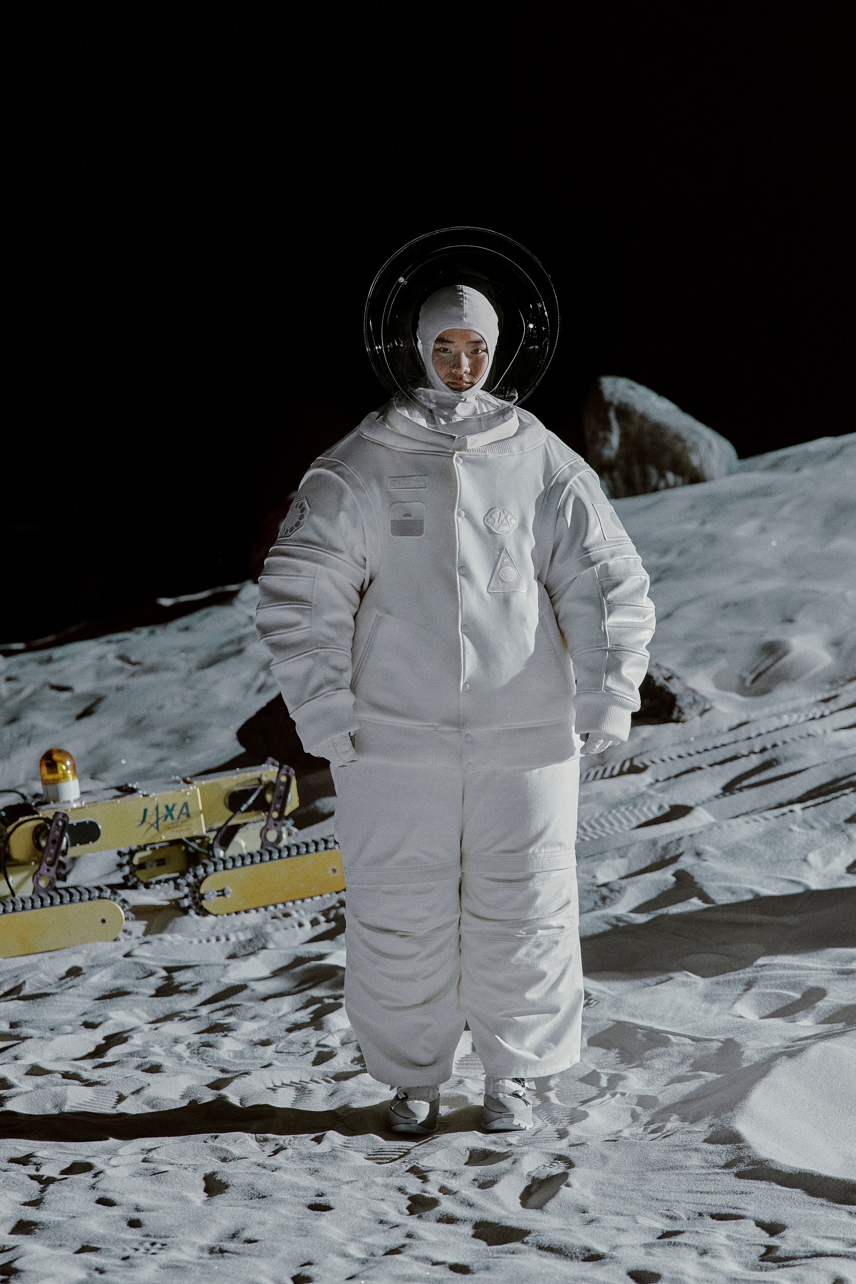 white relaxed astronaut outfit