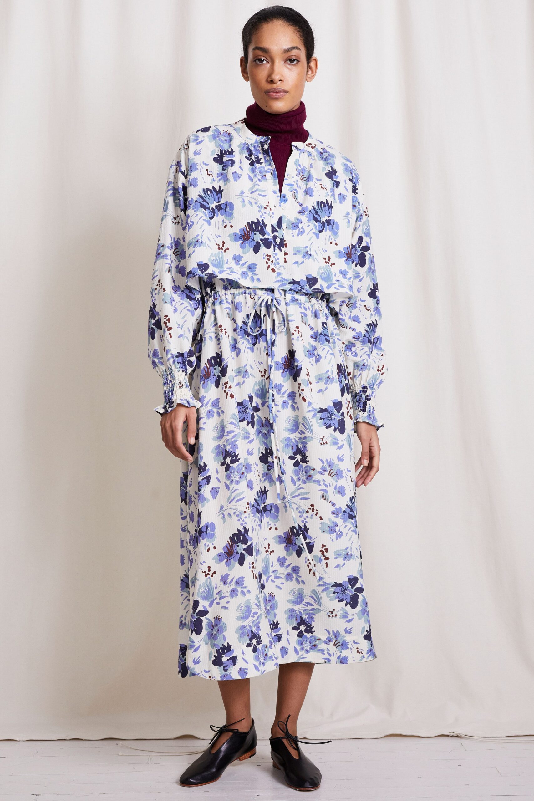floral relaxed midi dress