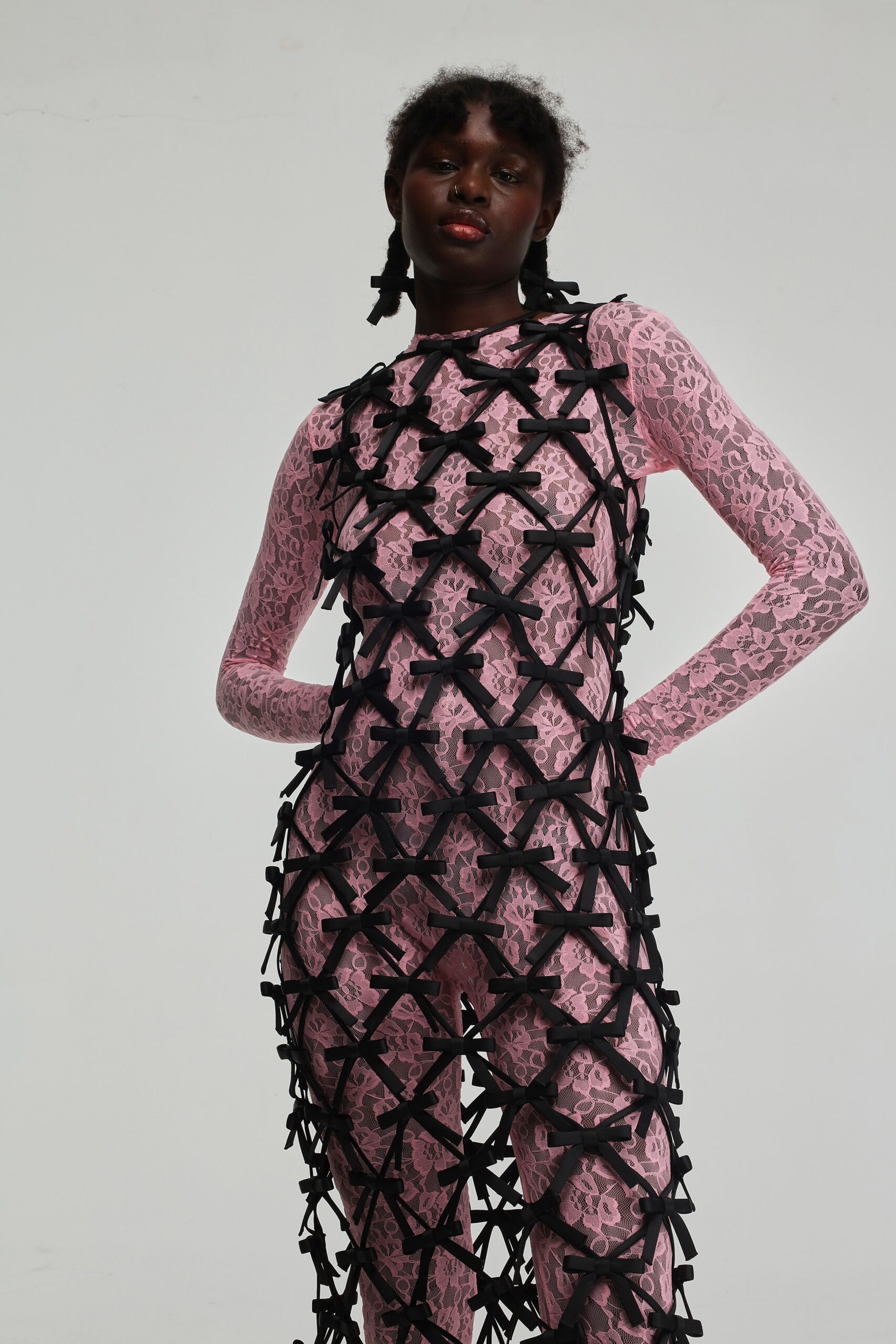 pink lace maxi dress