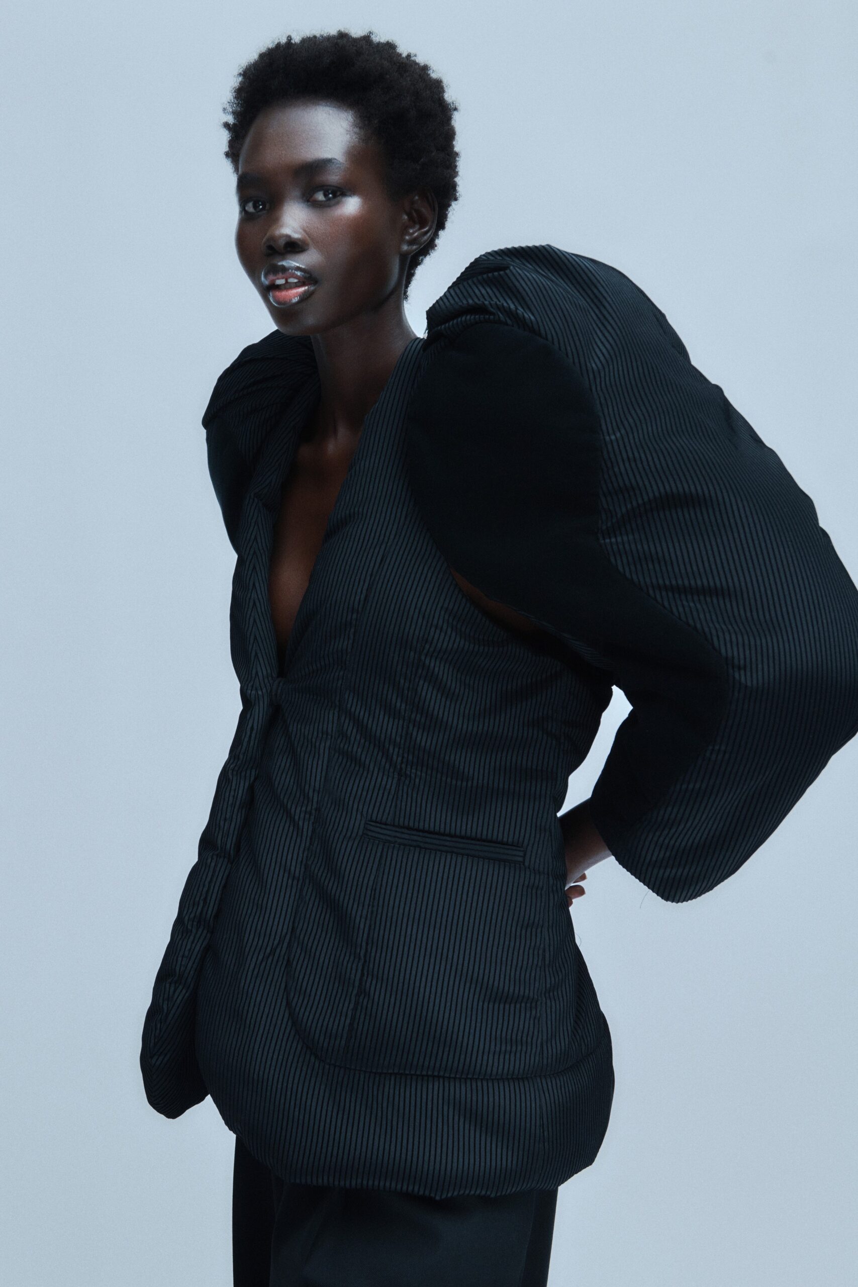 black structured blazer