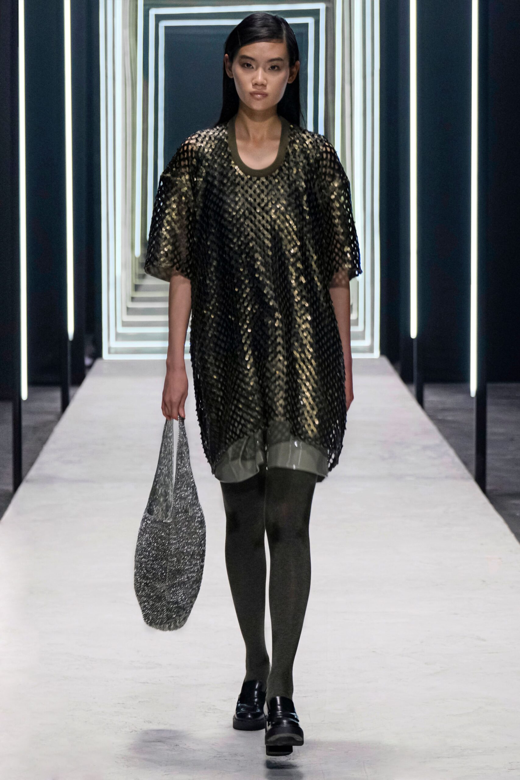 gray textured bag