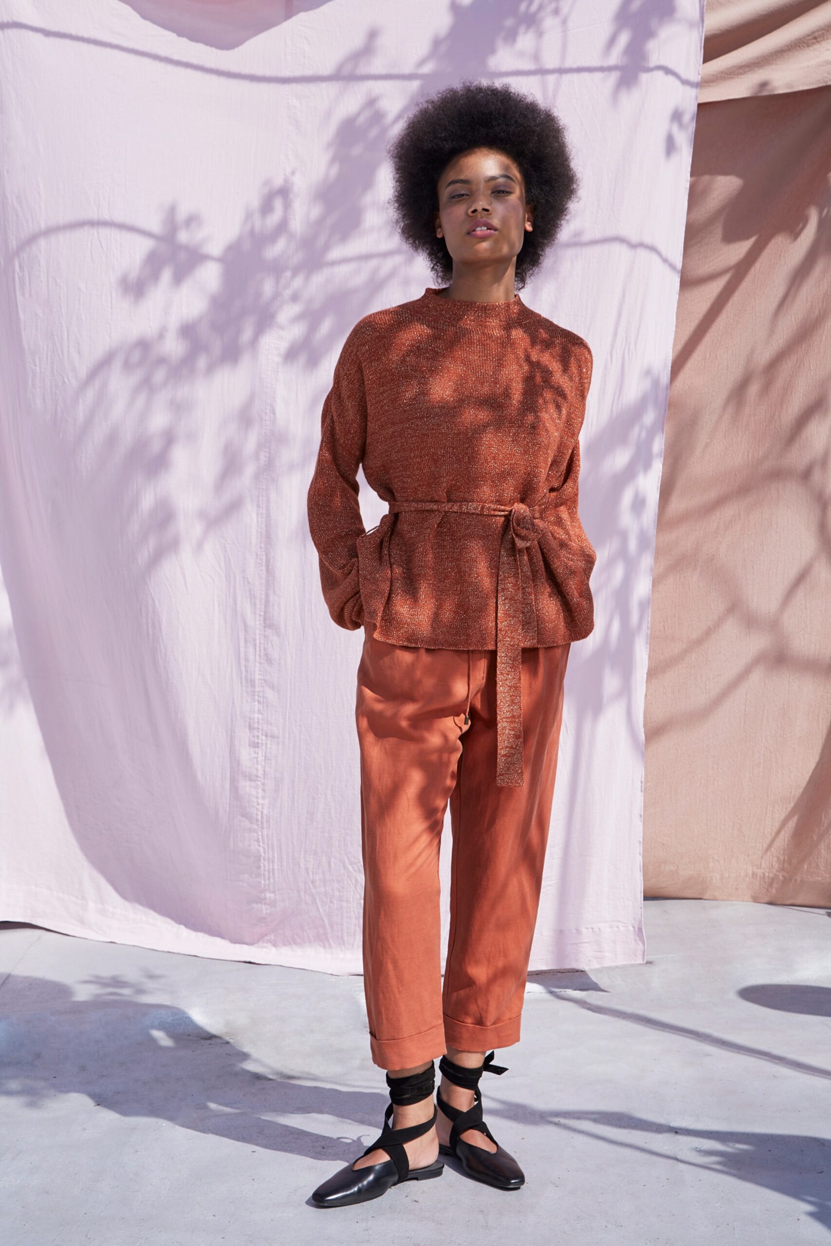 relaxed orange top and pants