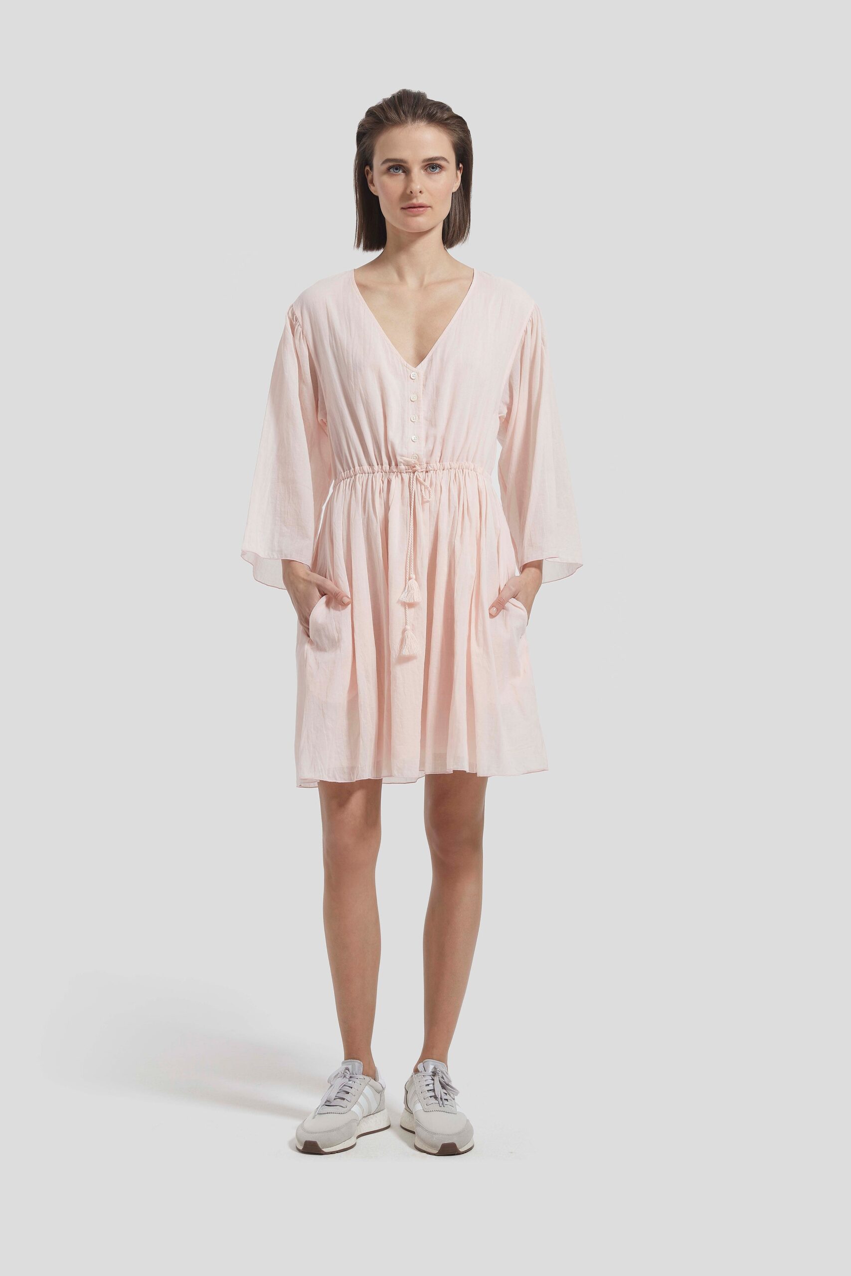 pink relaxed cotton dress