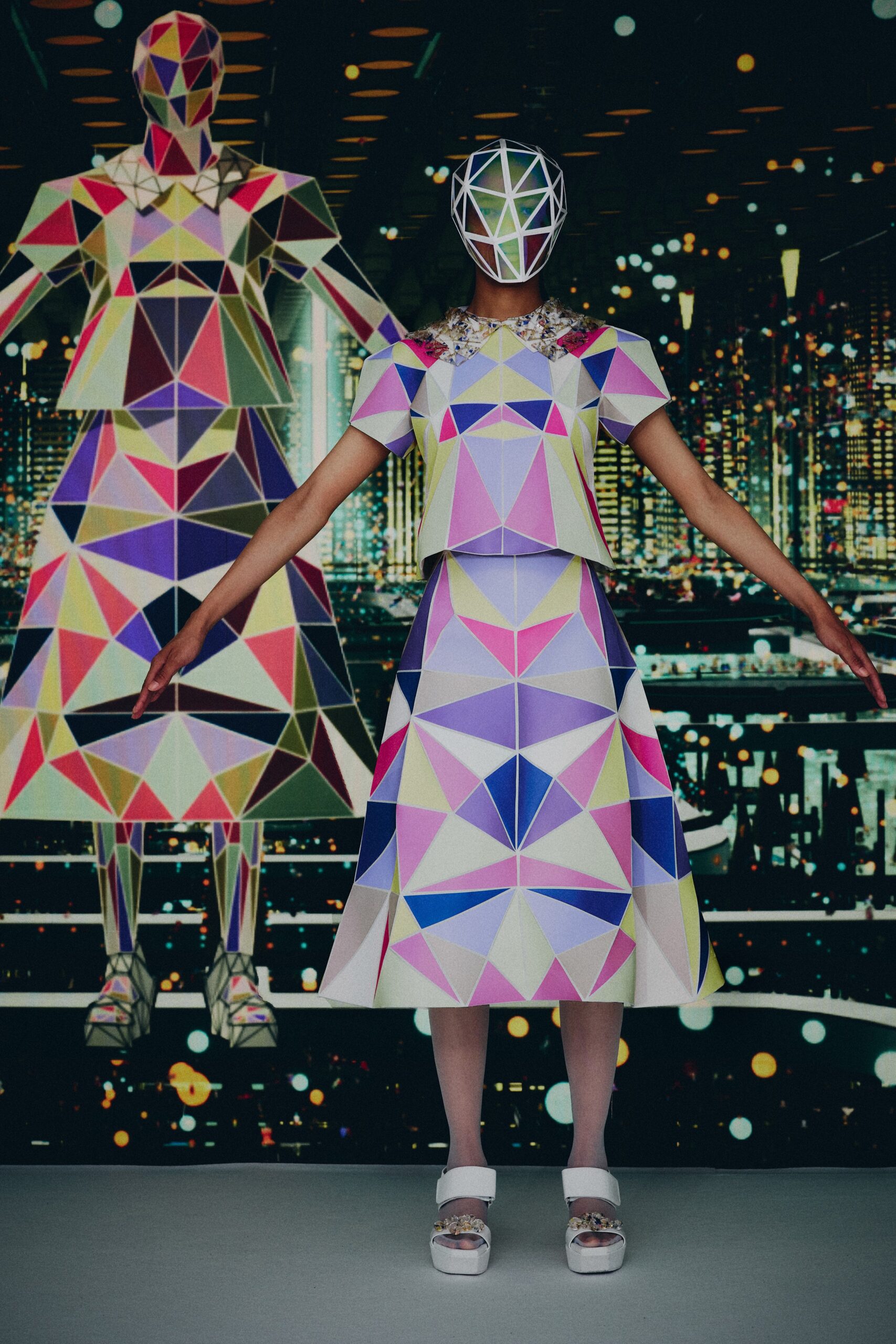 printed midi dress