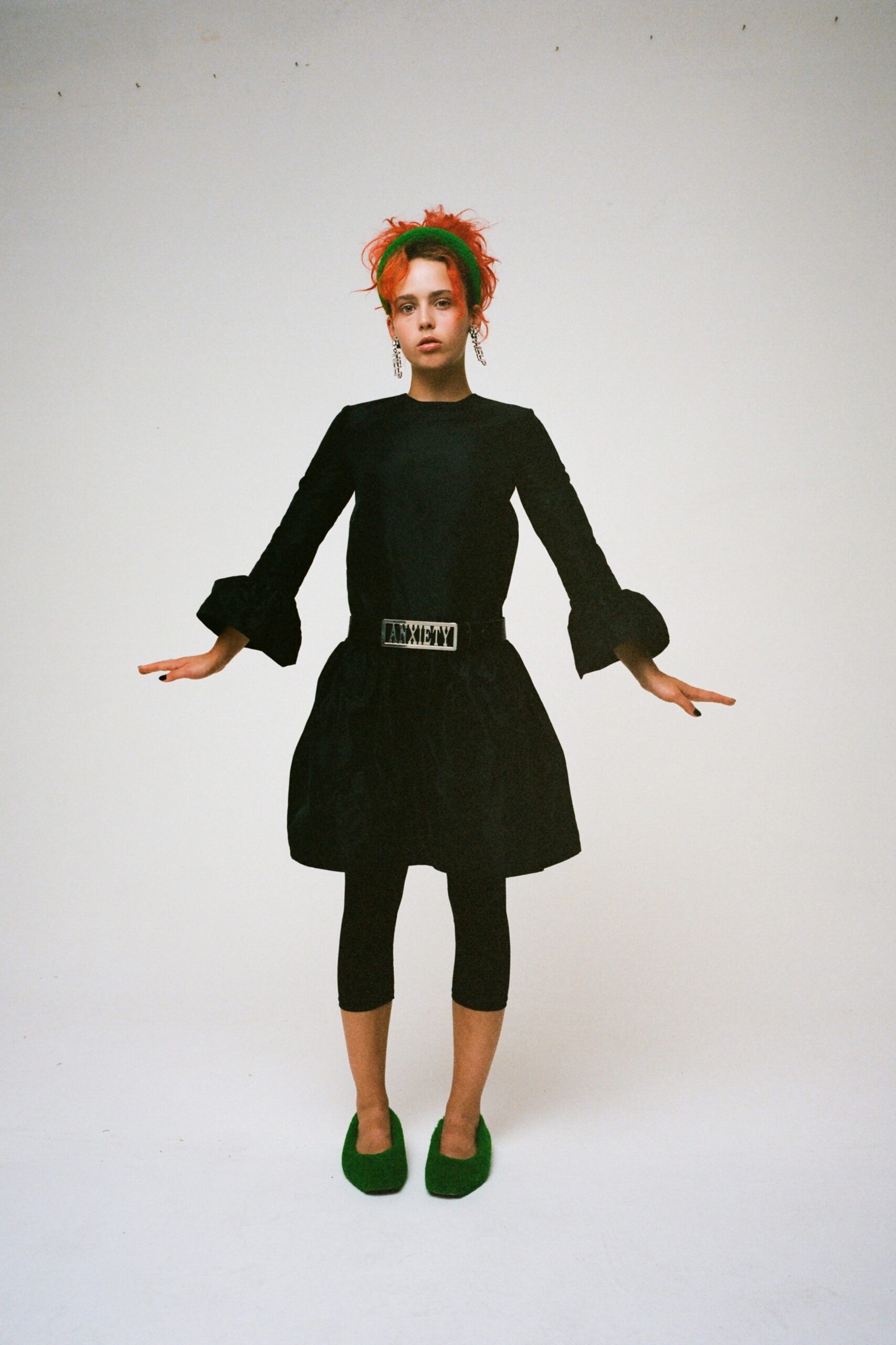 black fitted mini dress with leggings