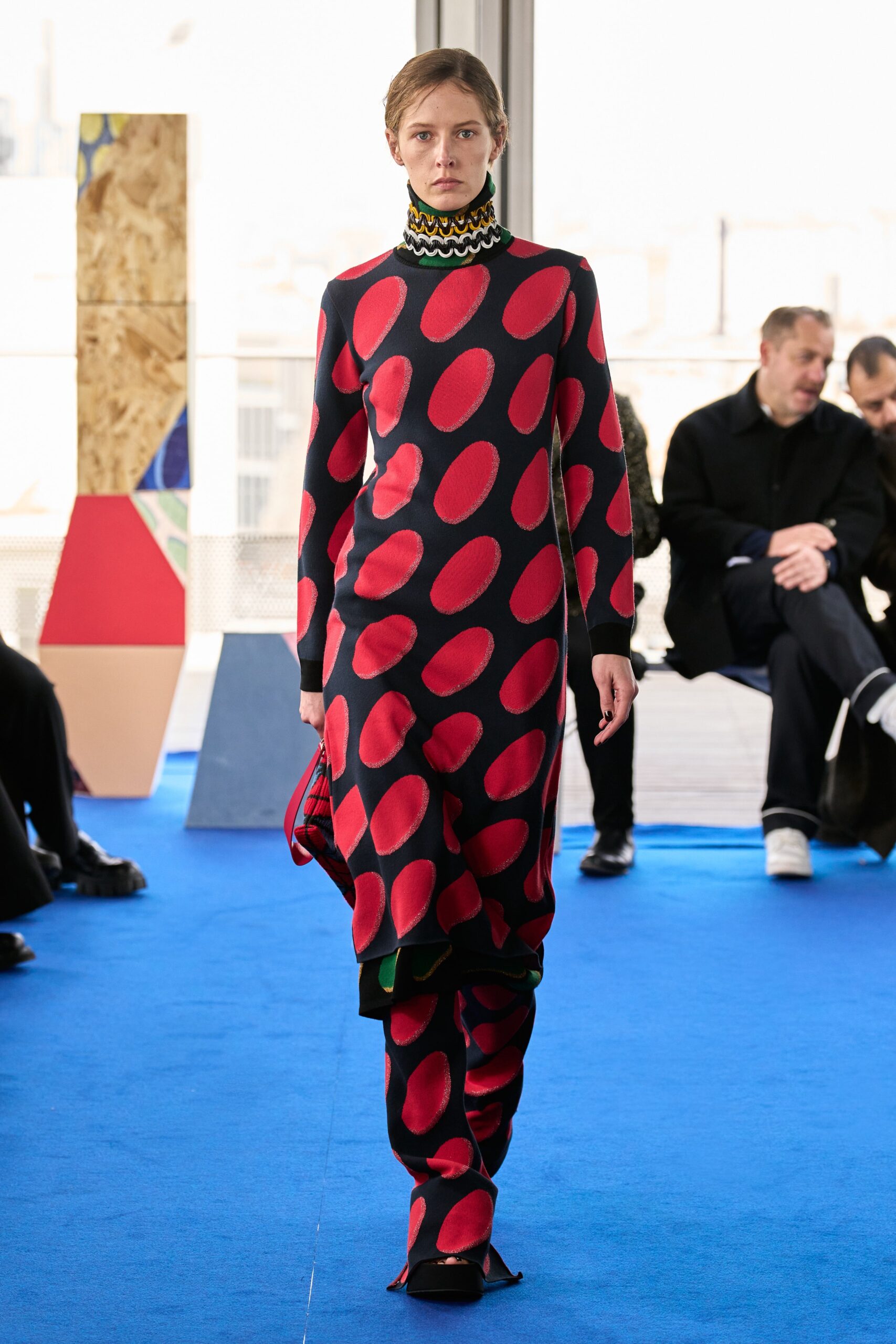 black and red printed maxi dress