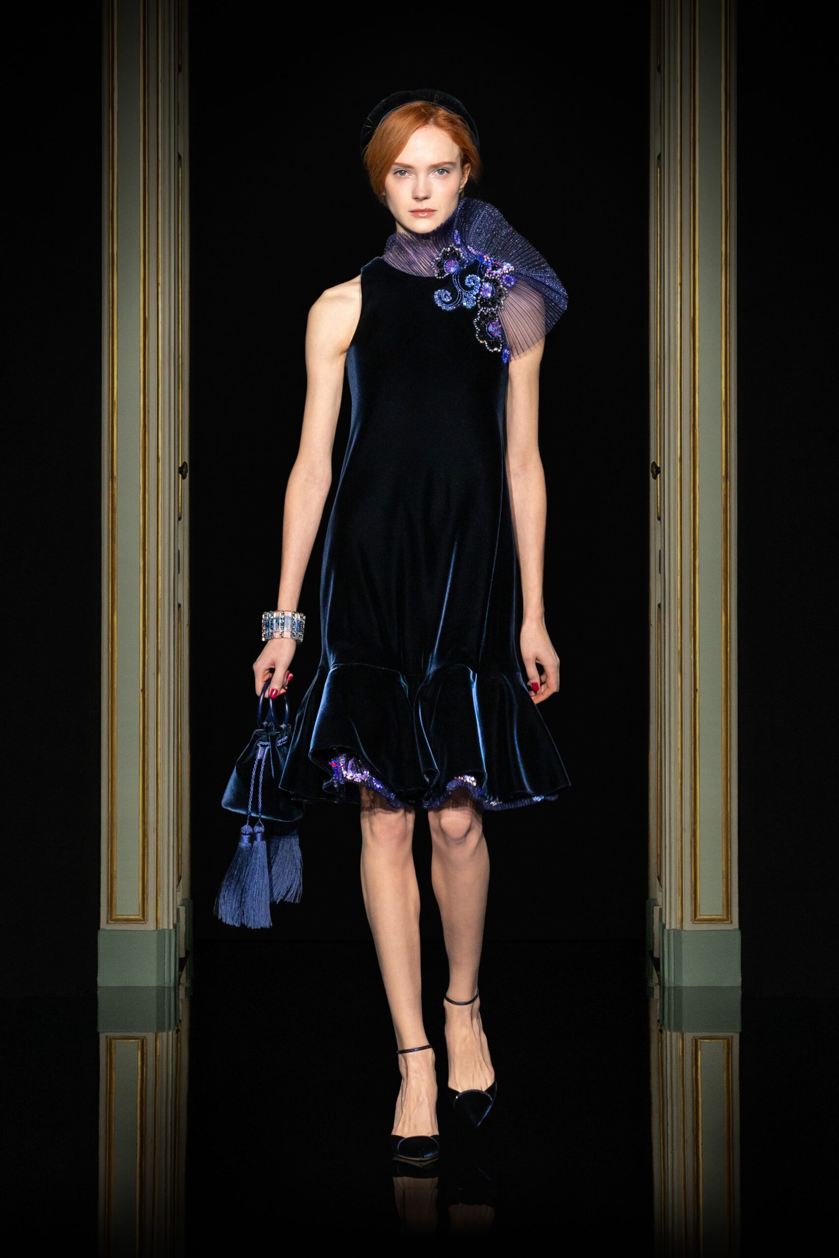 black velvet mini dress