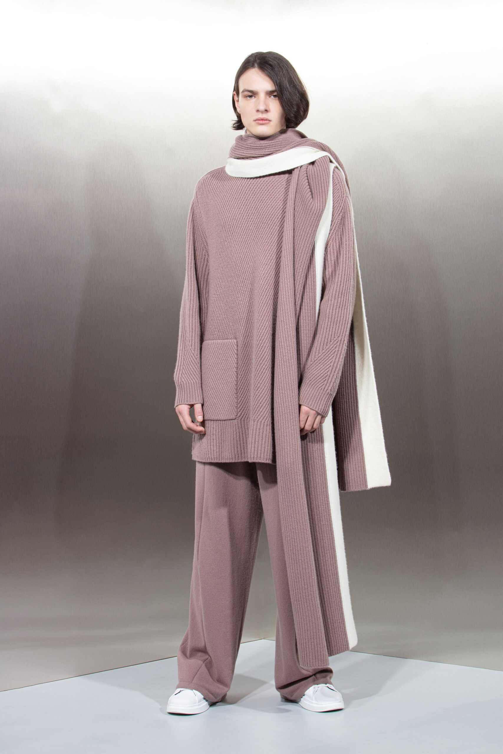 pink cotton relaxed straight-leg pants
