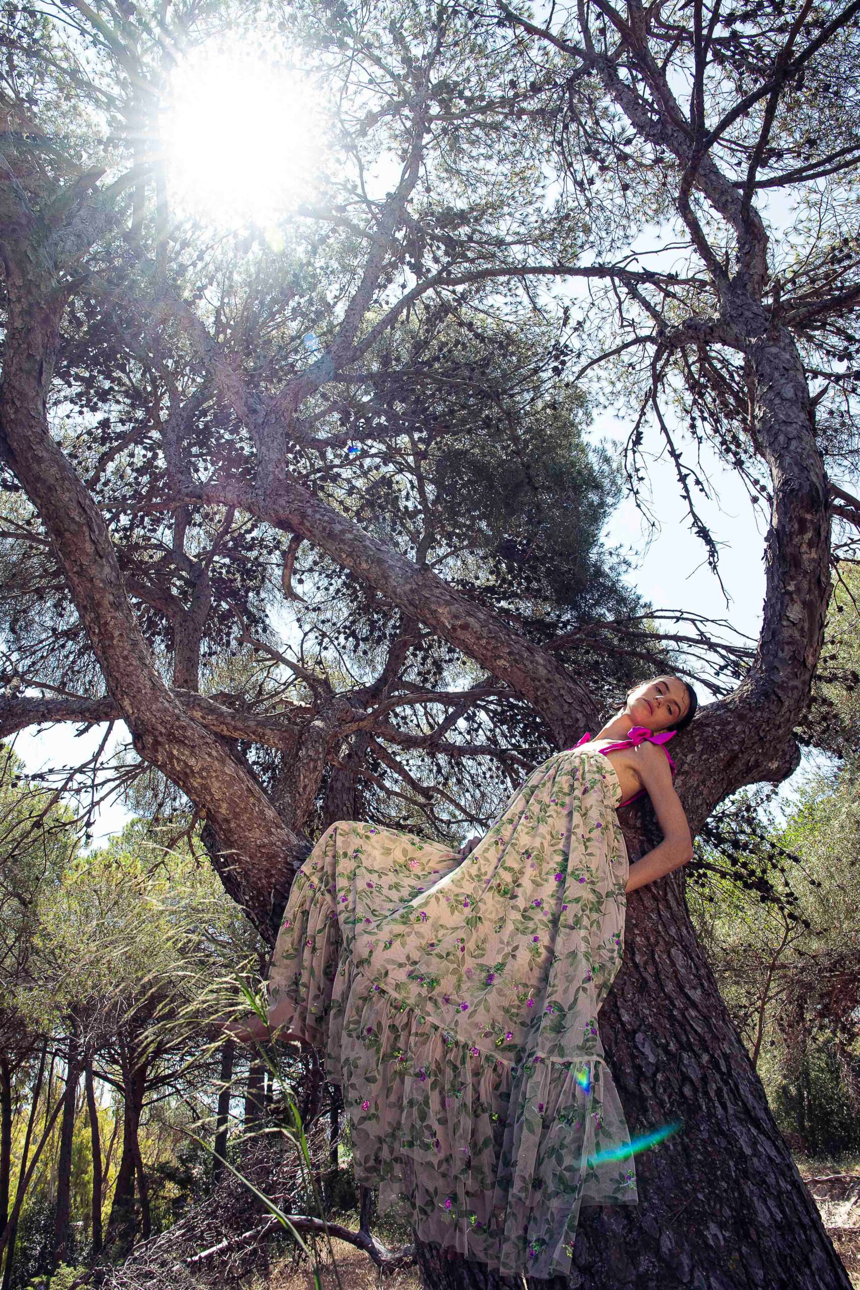 pink floral maxi dress