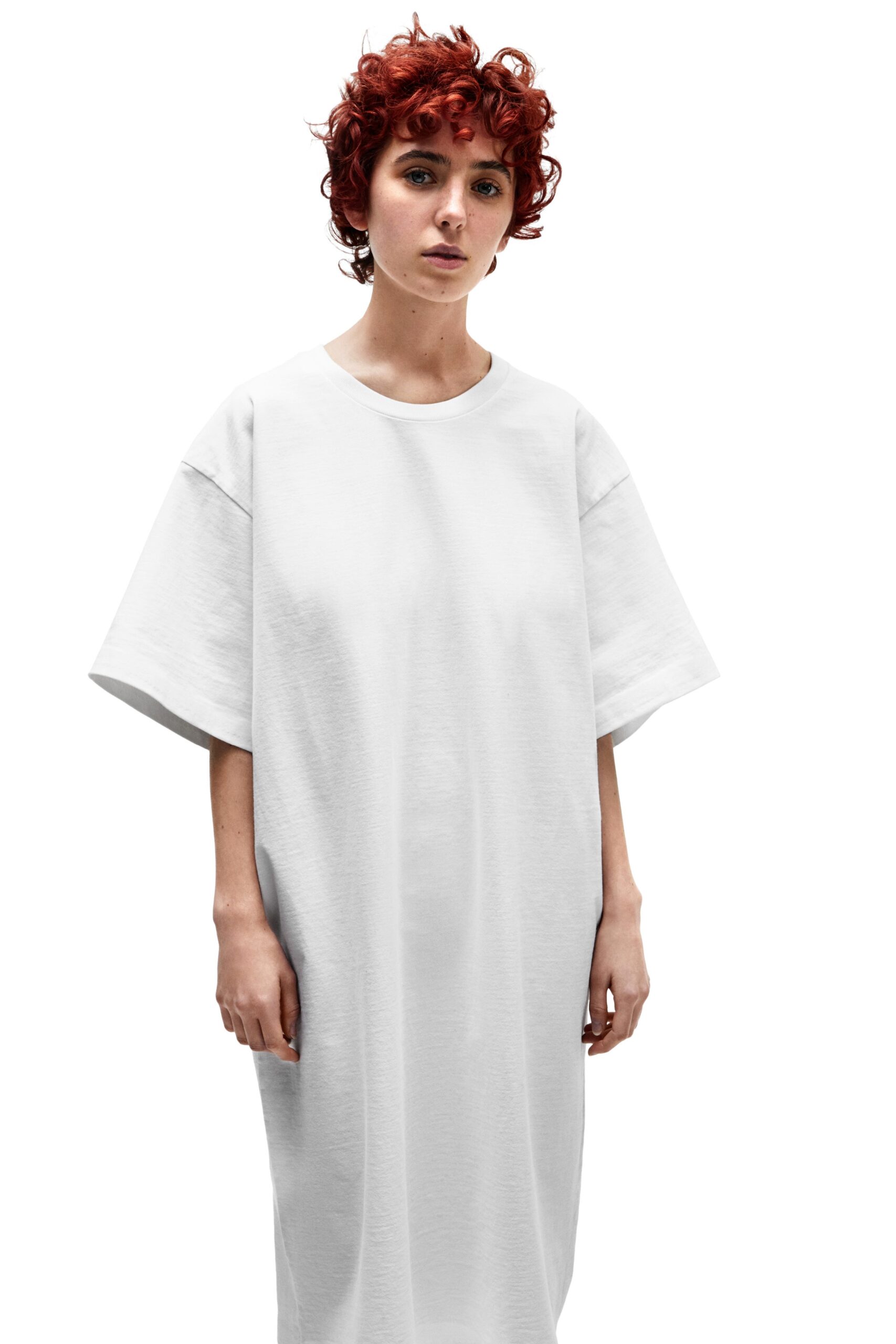 oversized white cotton dress