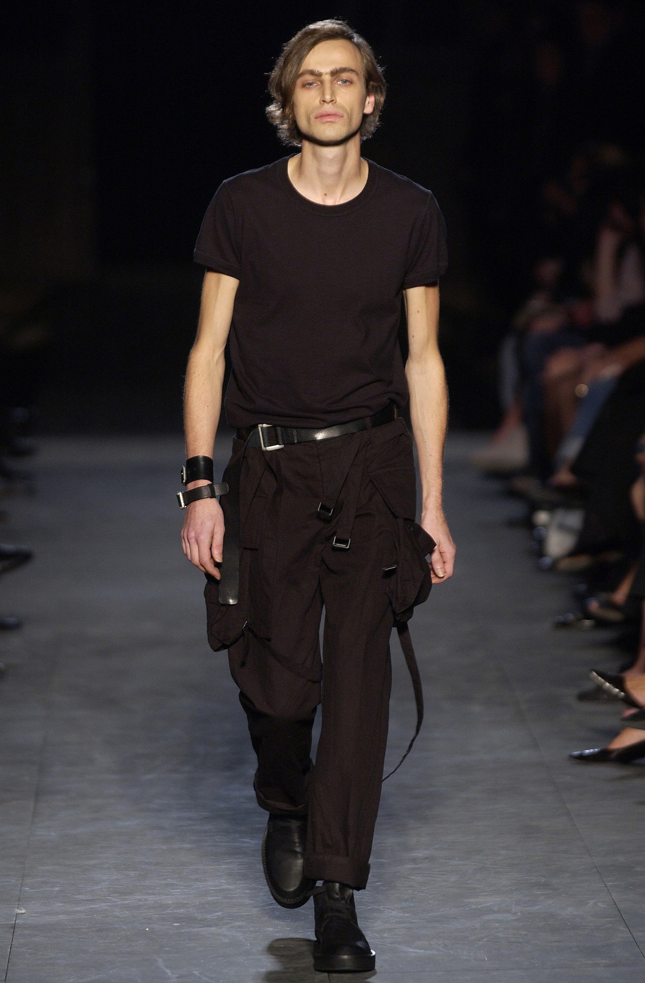 black unknown cargo pockets pants