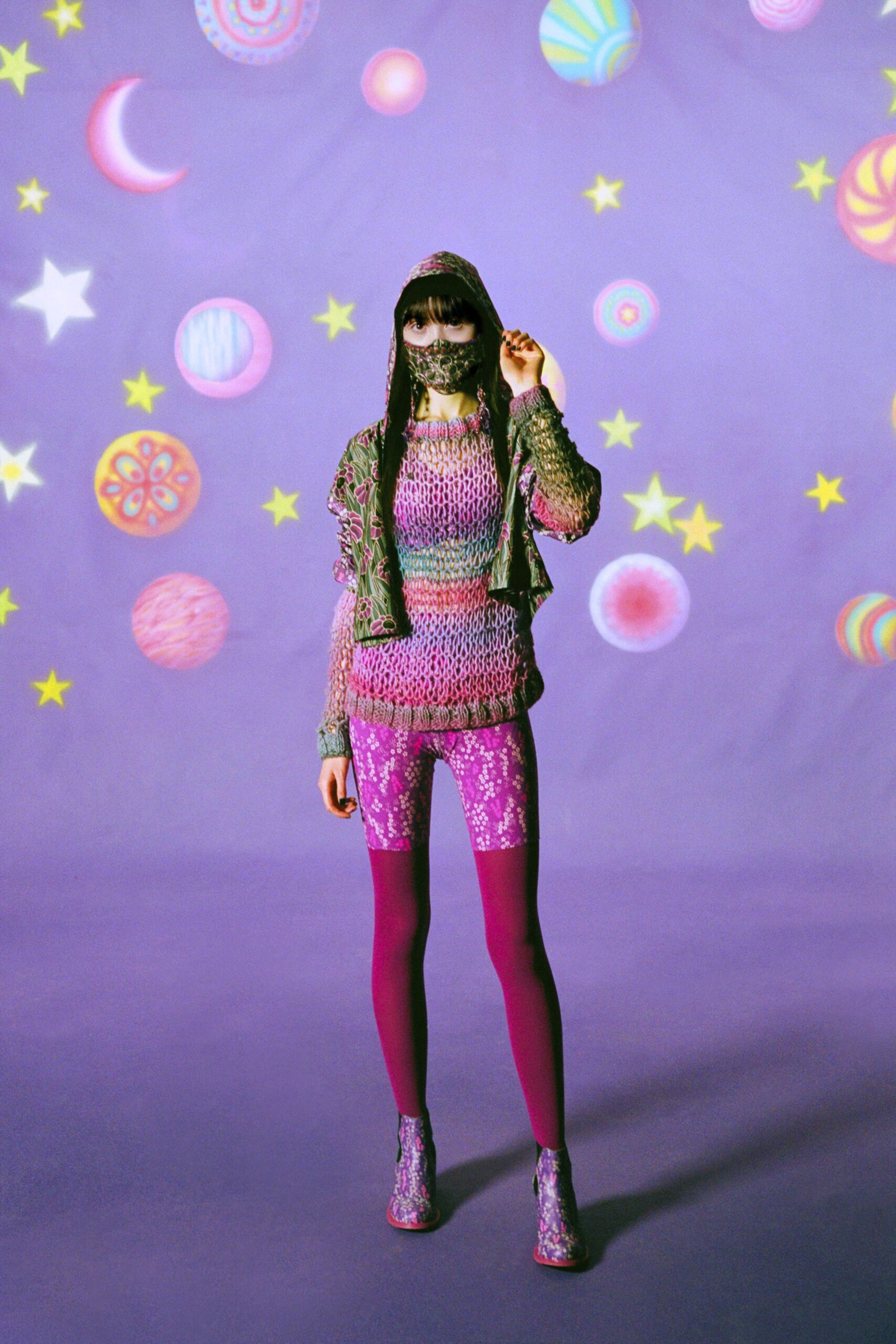 colorful fitted top with leggings