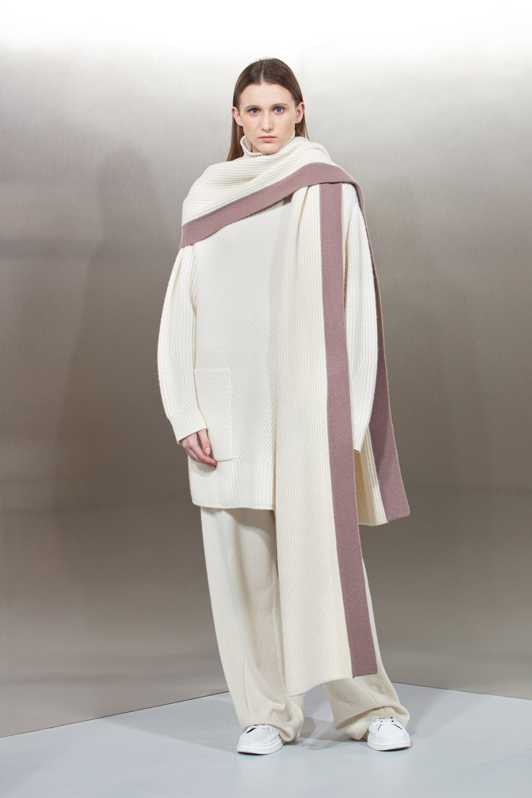 beige wool scarf