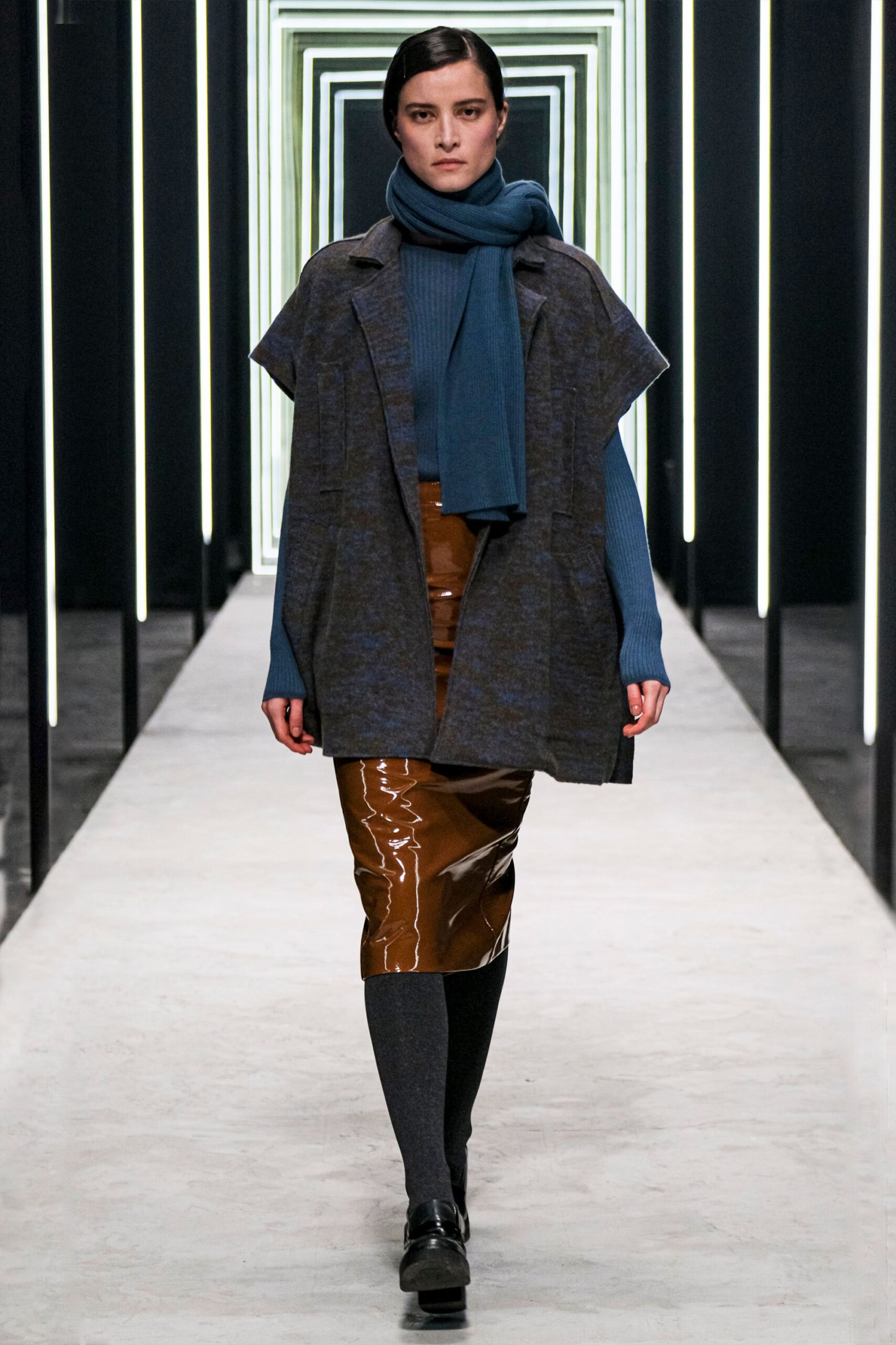 blue wool scarf