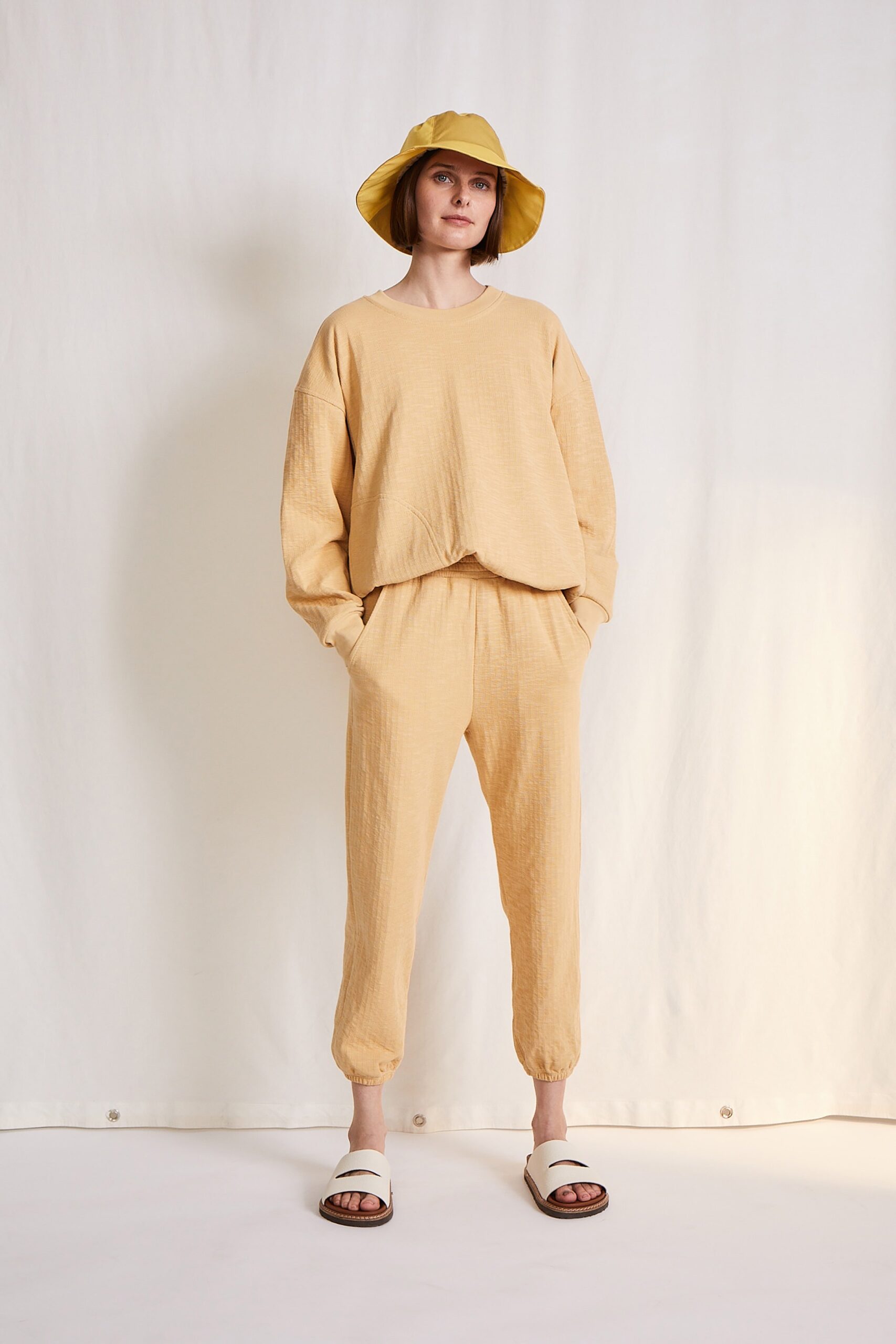 beige relaxed cotton outfit