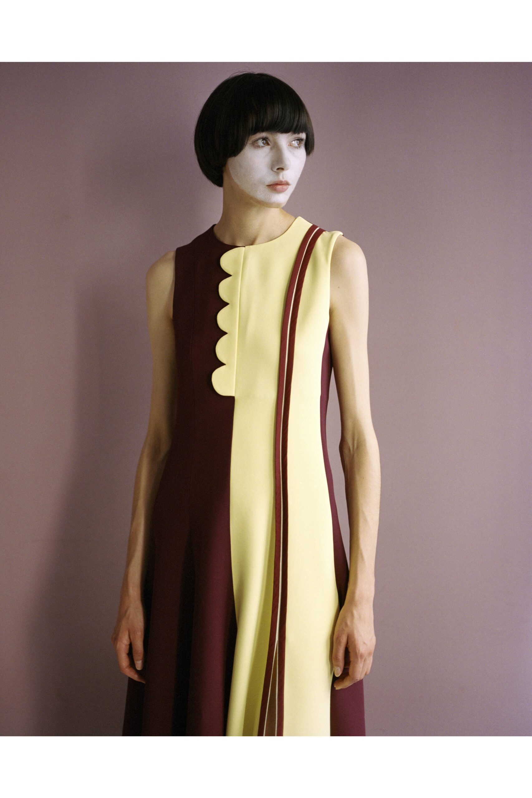 color-blocked sleeveless dress