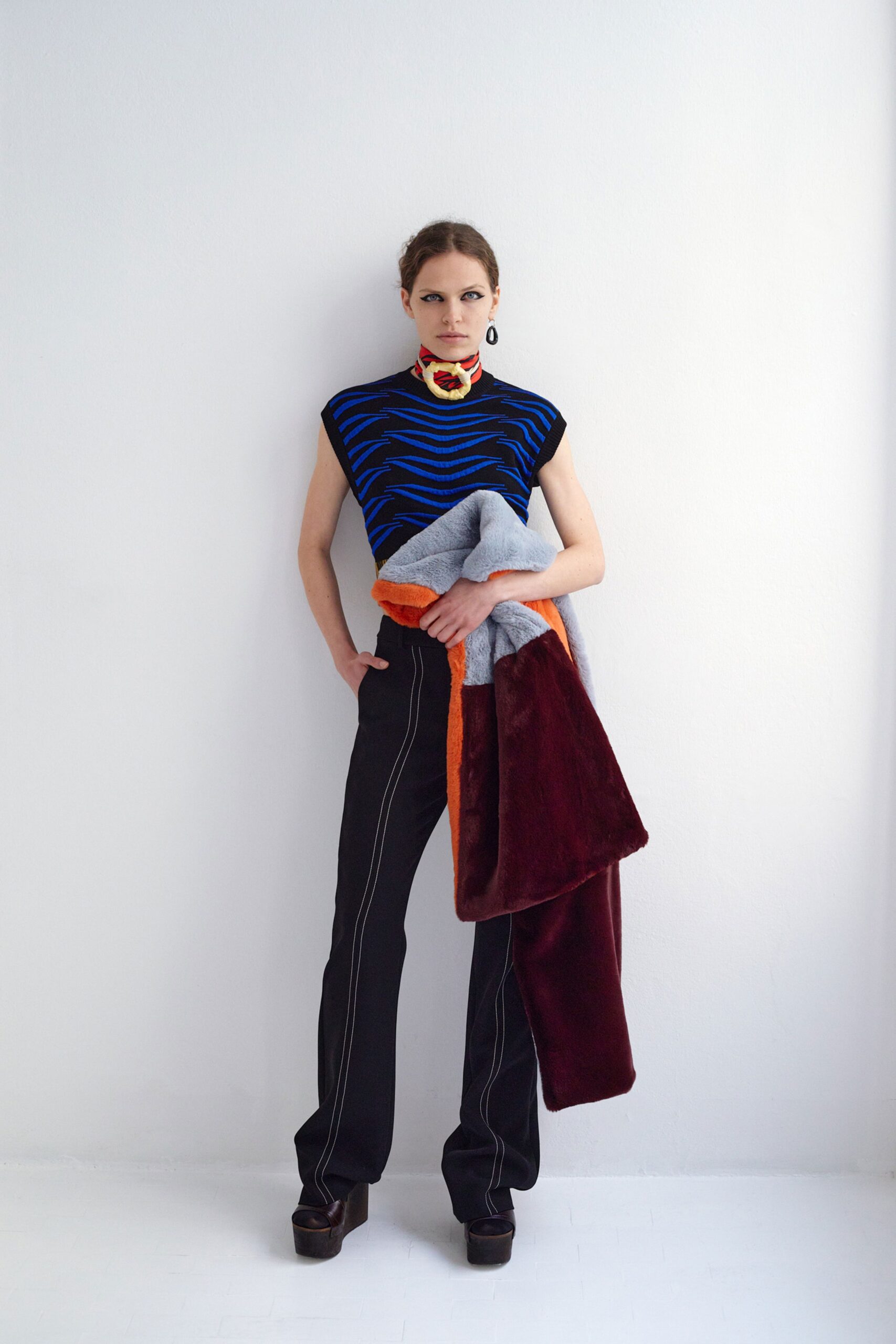 fitted striped top with pants