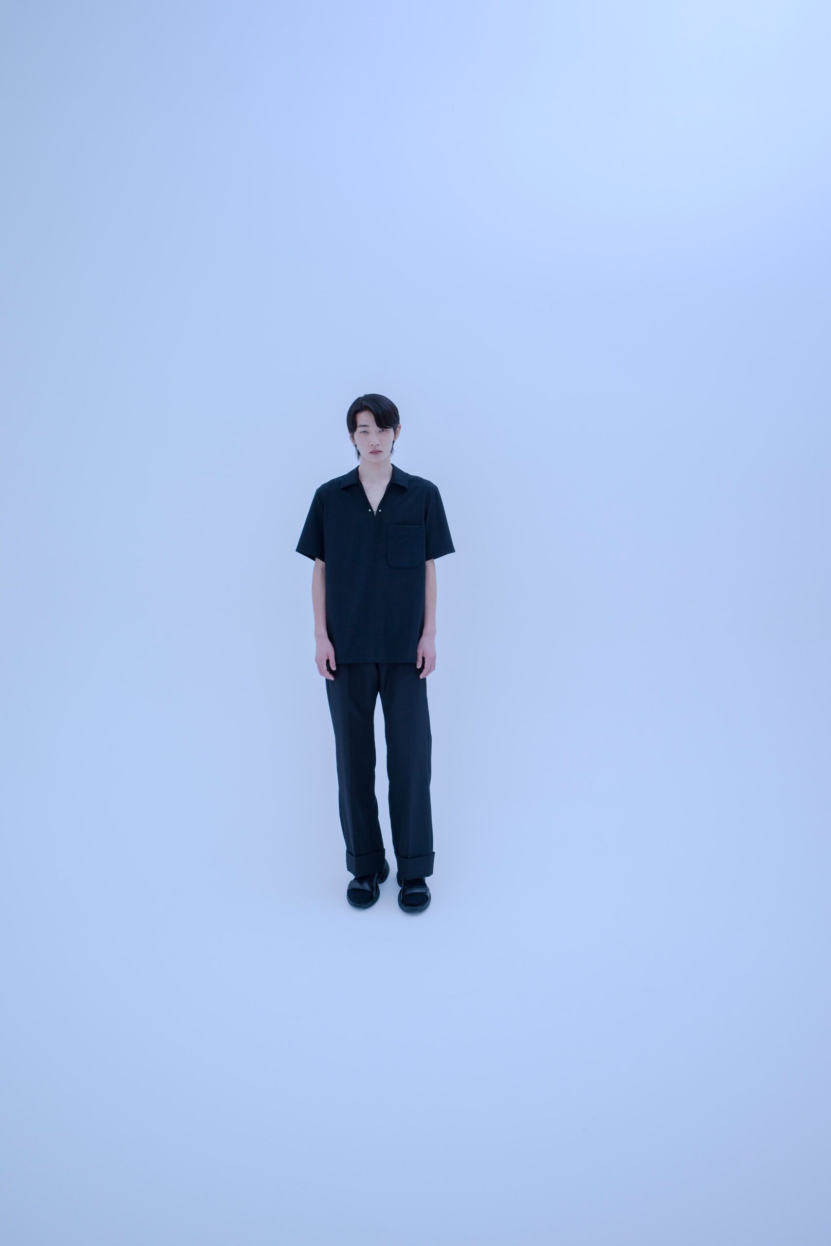 black relaxed shirt and pants