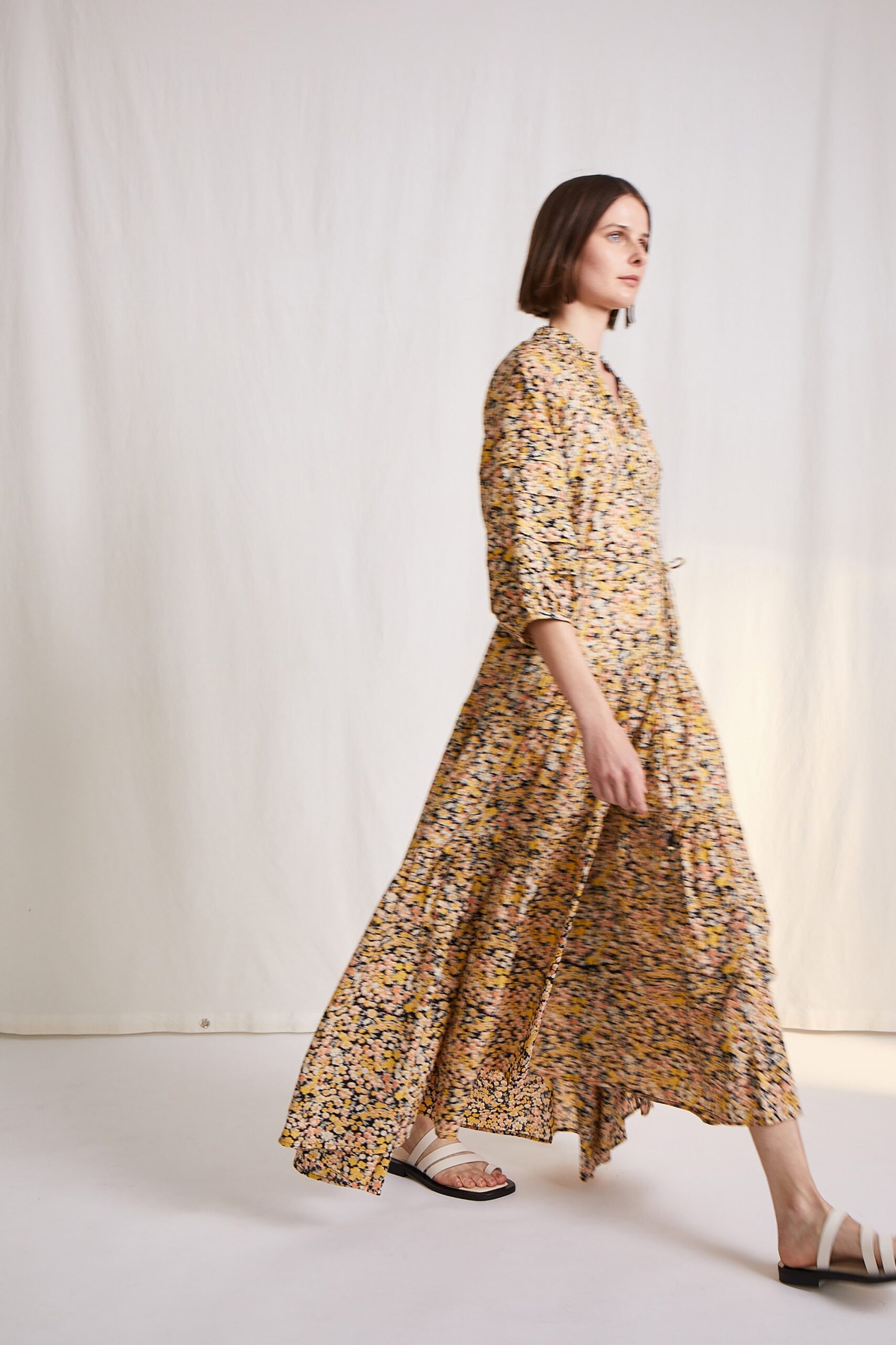 relaxed floral maxi dress