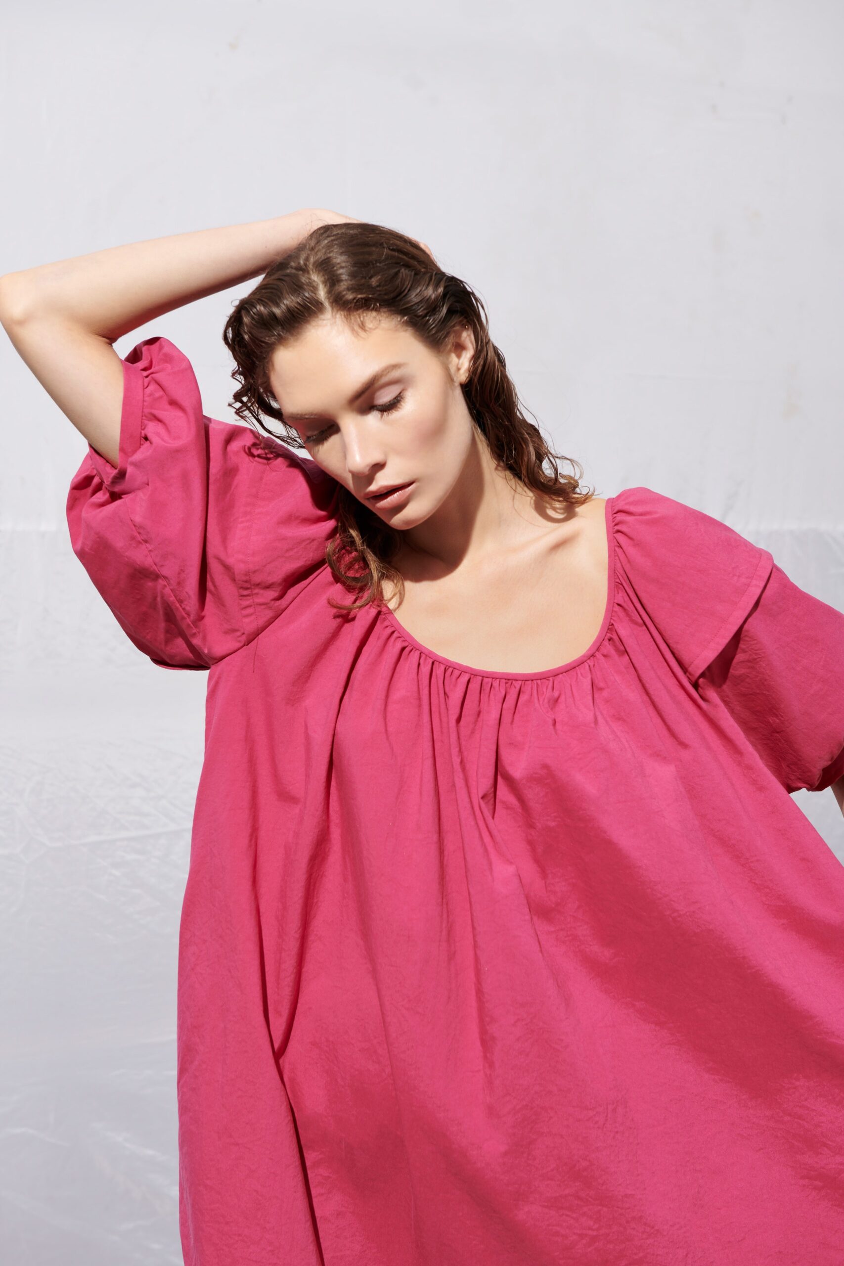 pink relaxed cotton dress