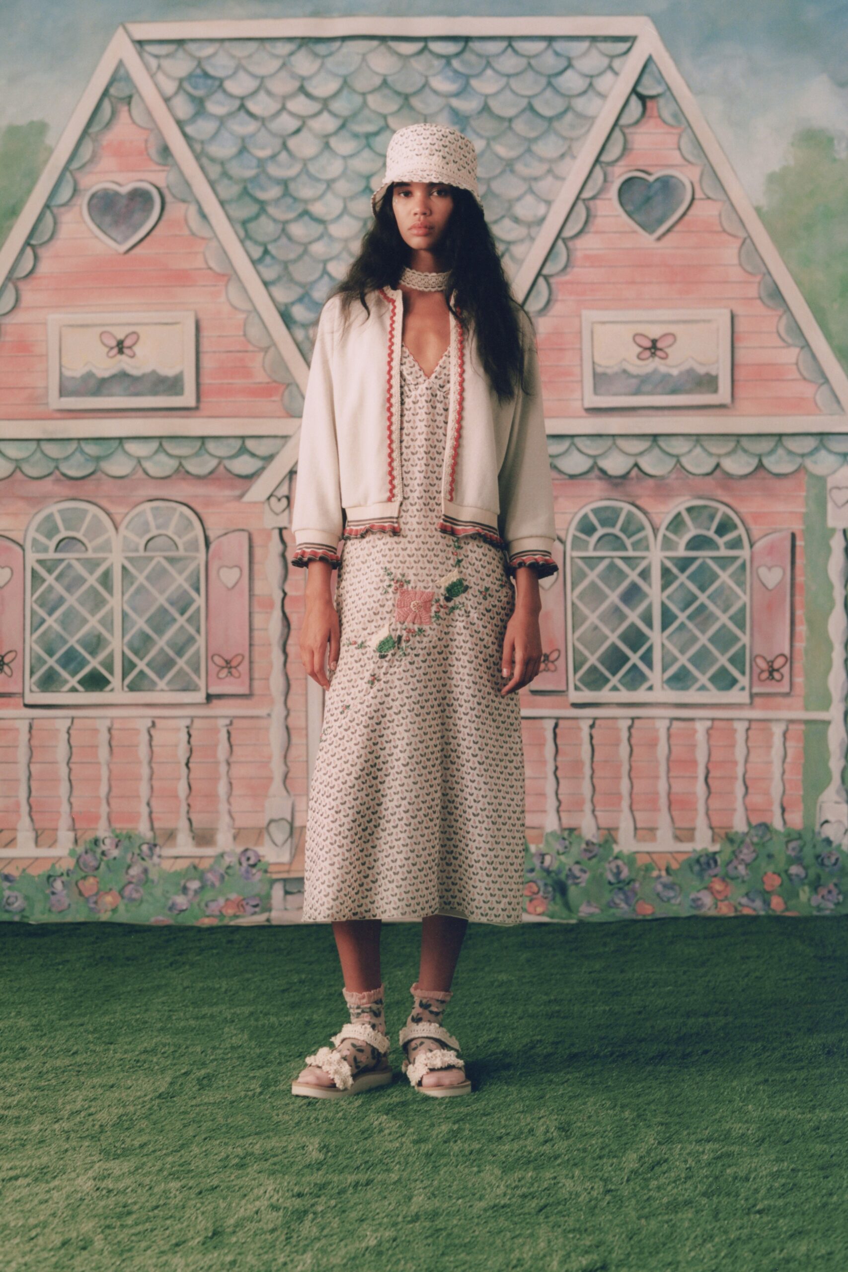 white fitted jacket and dress