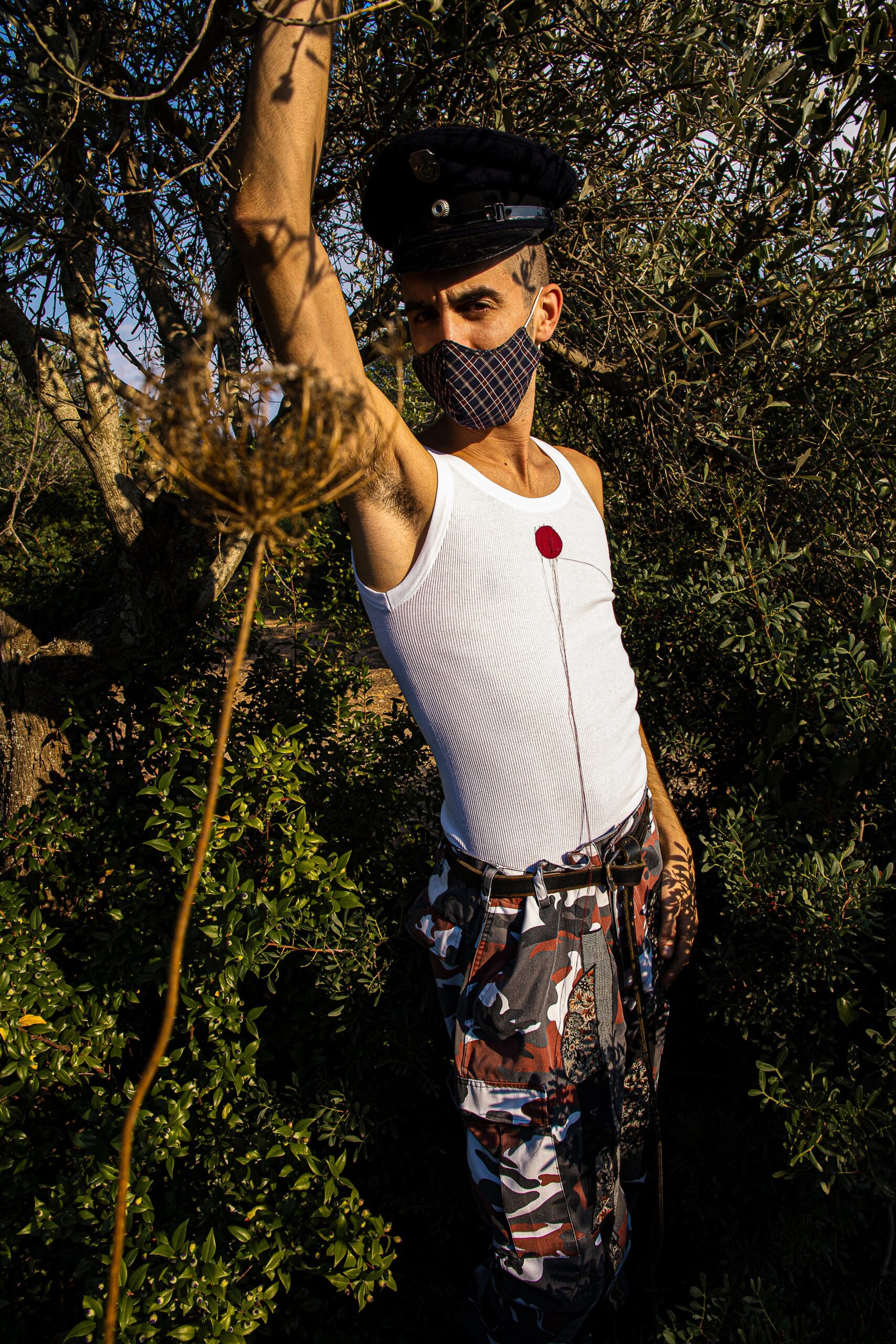 multi cotton relaxed cargo pants