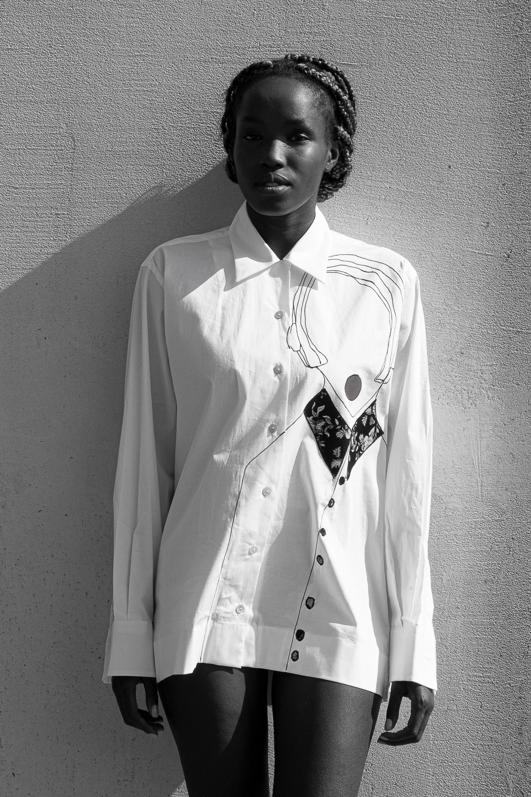 oversized white cotton shirt