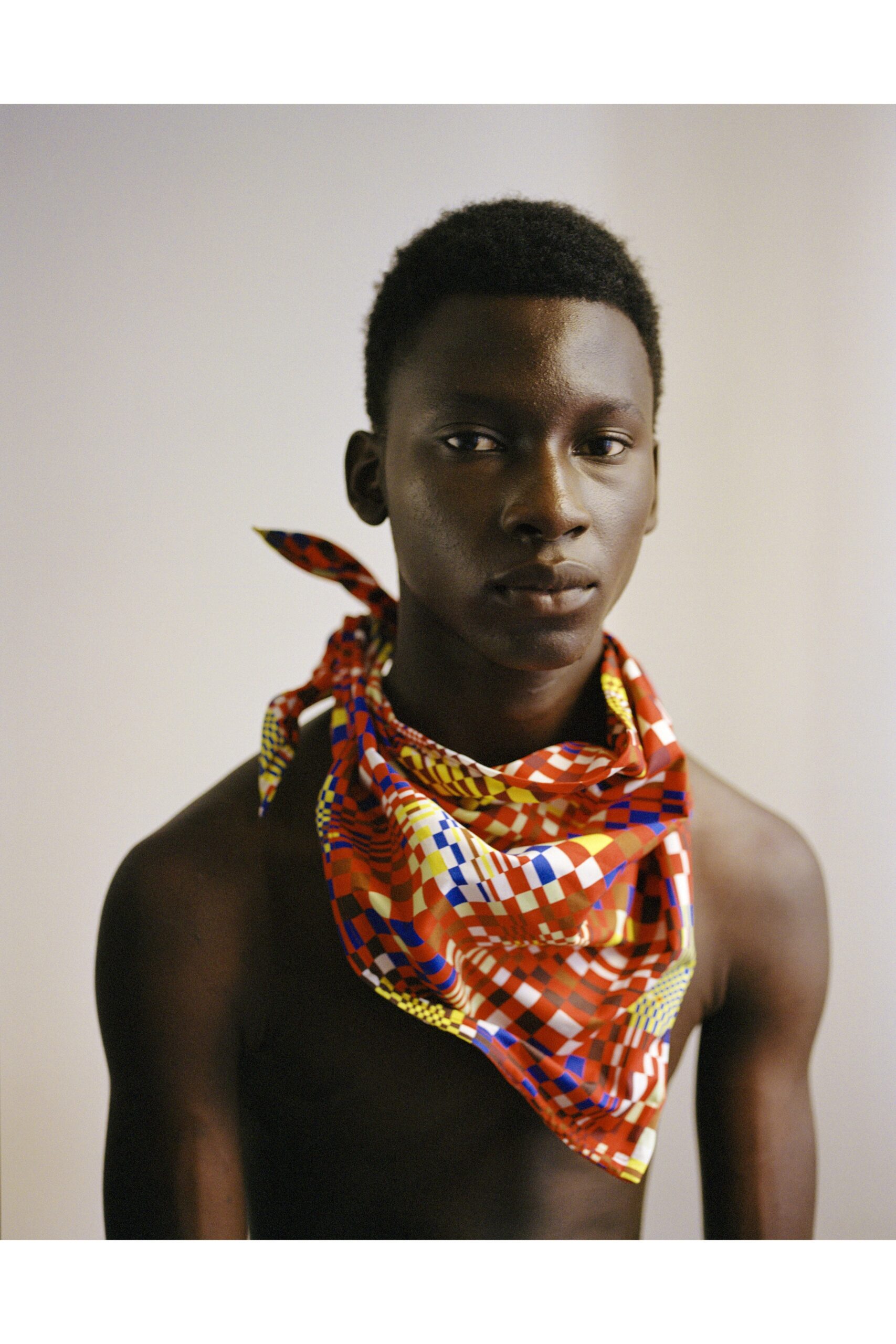 colorful printed silk scarf