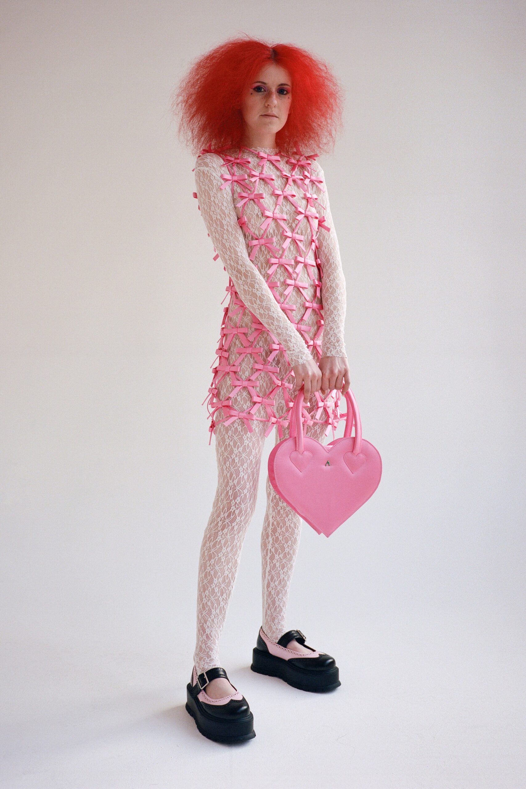 pink lace mini dress with leggings