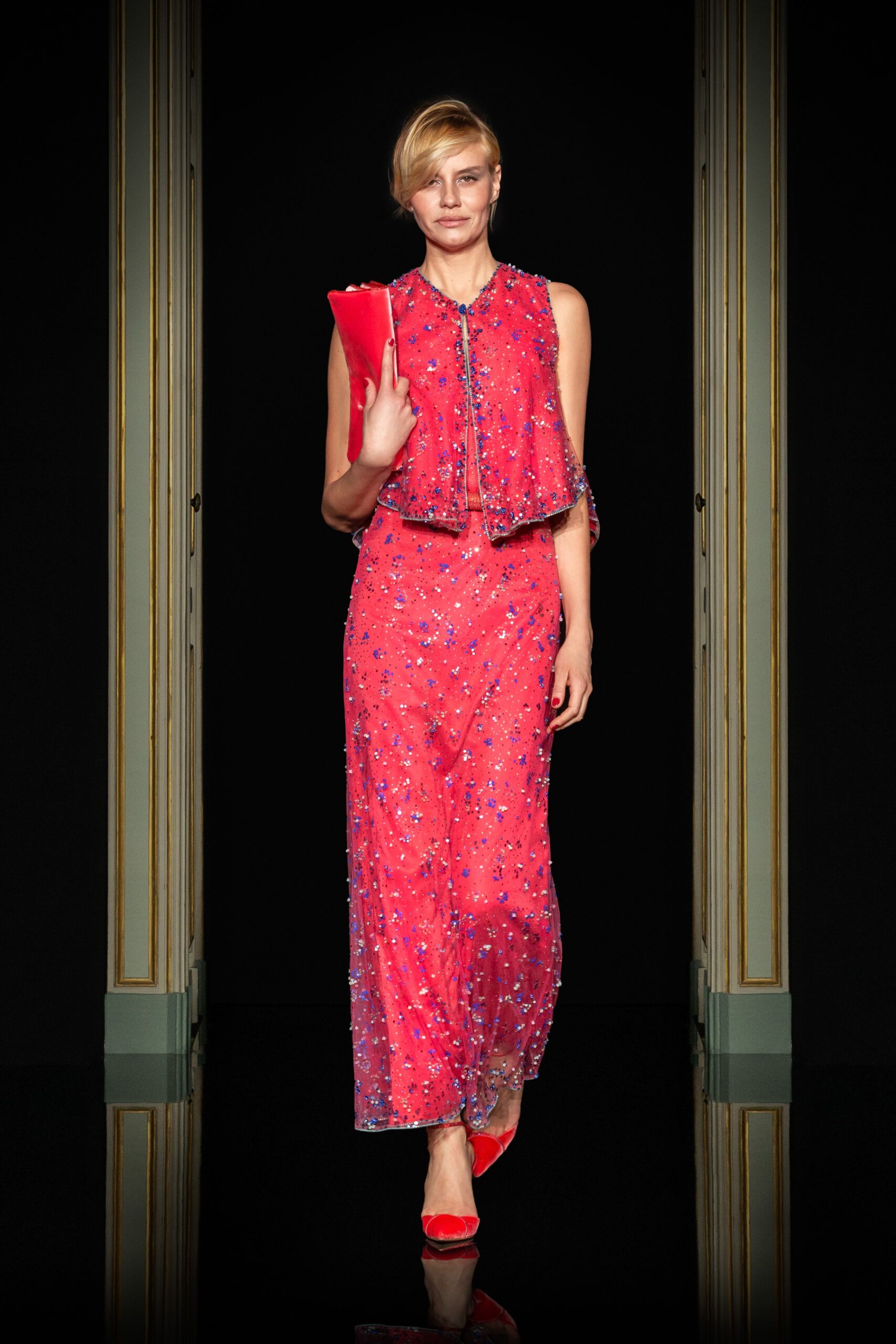 pink embroidered maxi dress