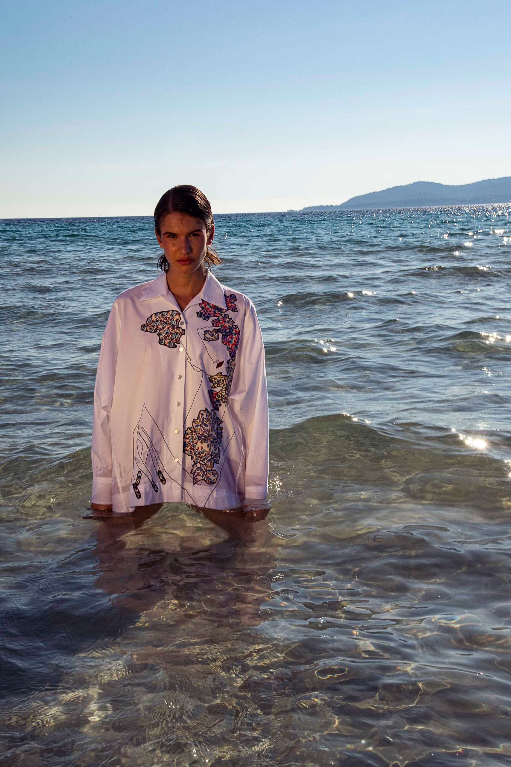 white relaxed cotton shirt