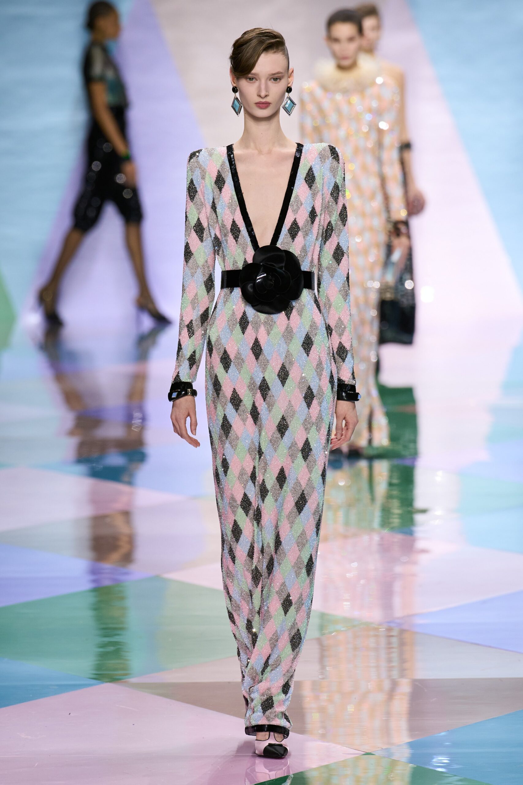 printed fitted silk jumpsuit