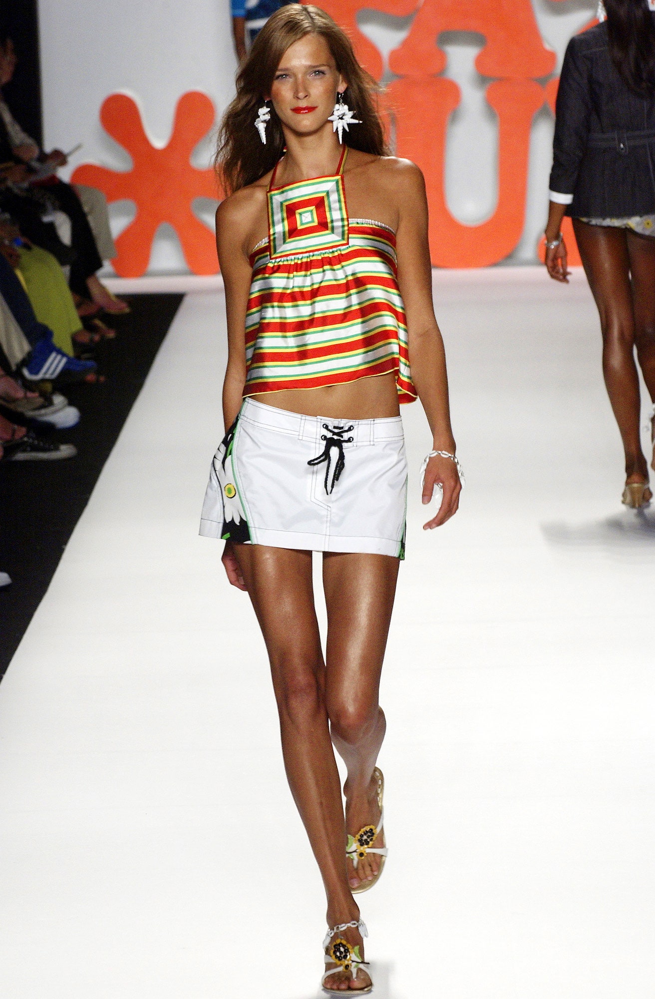 striped sleeveless top with shorts