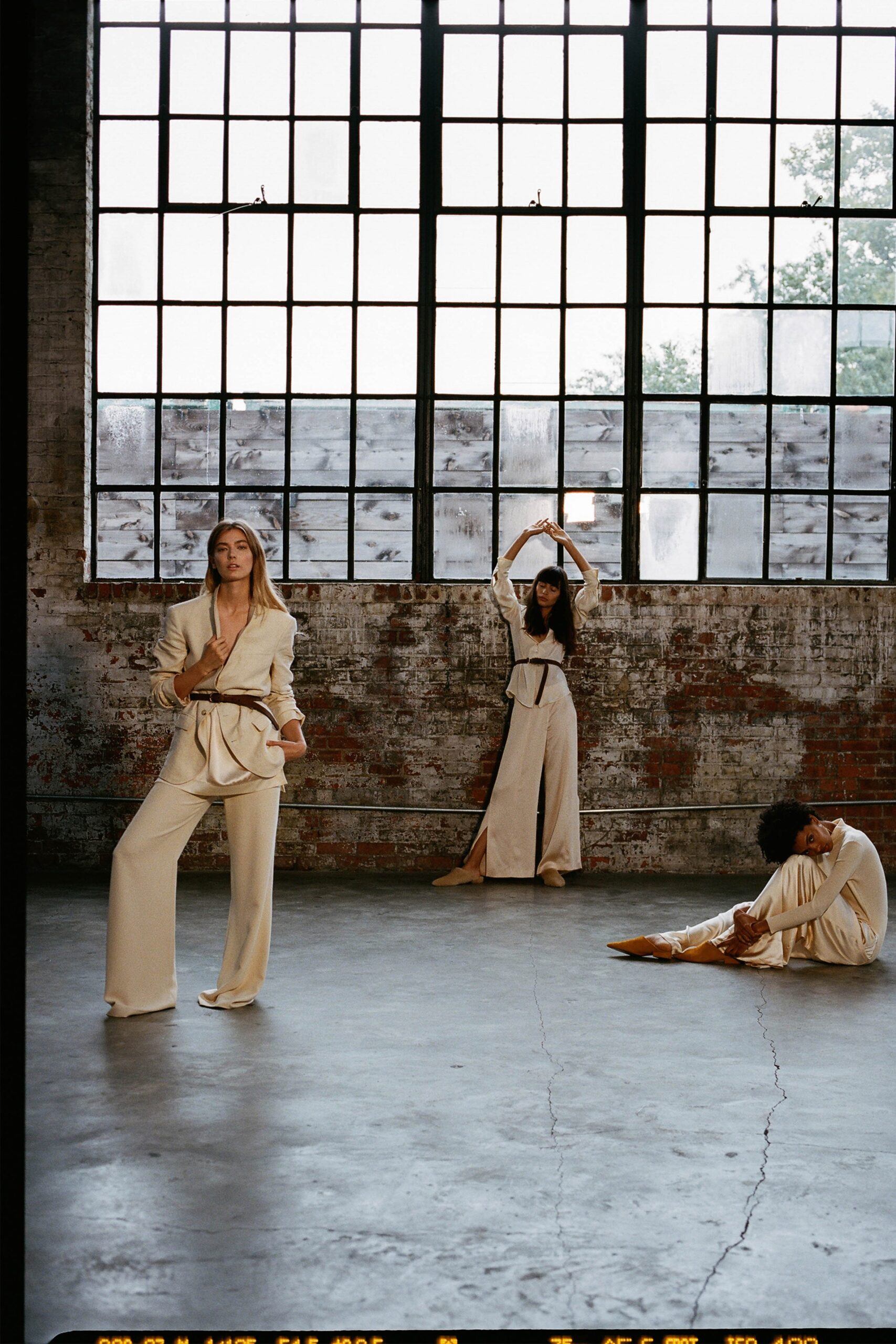 beige tailored blazer and pants