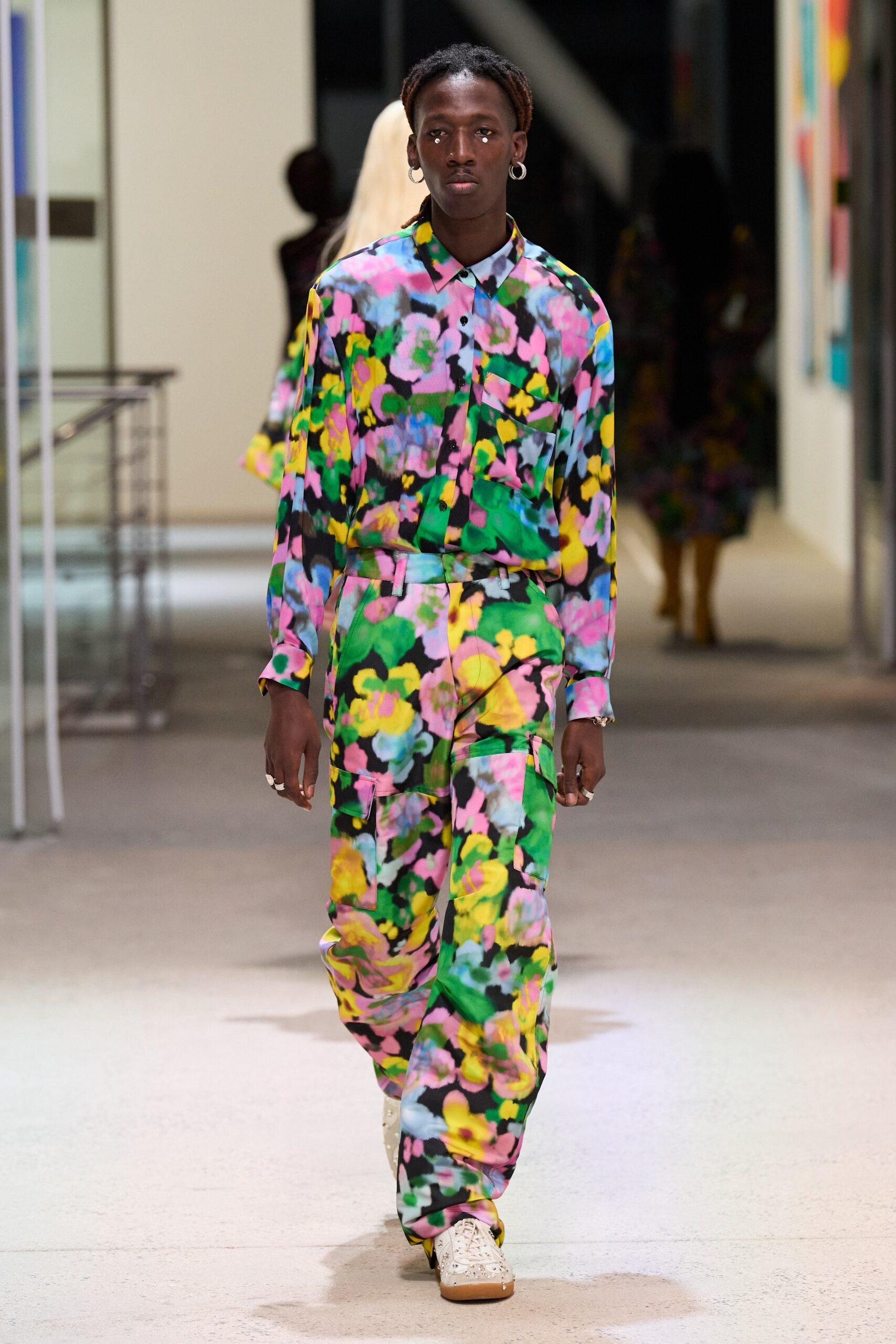 floral shirt and pants ensemble