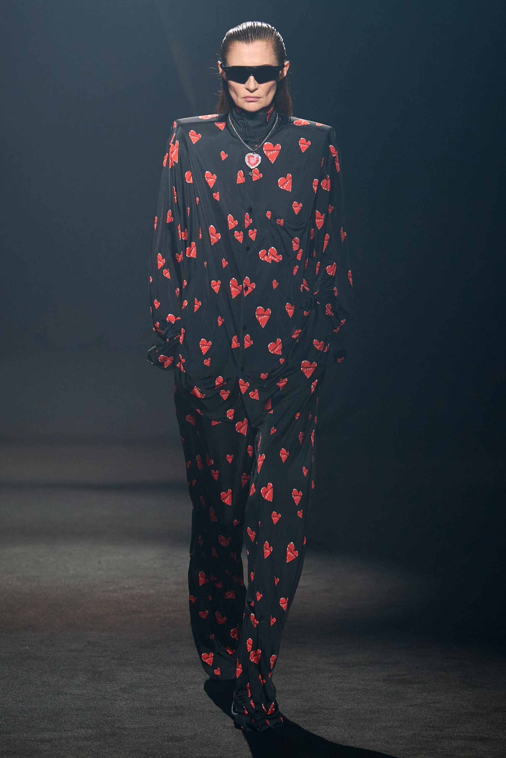 black and red printed jumpsuit
