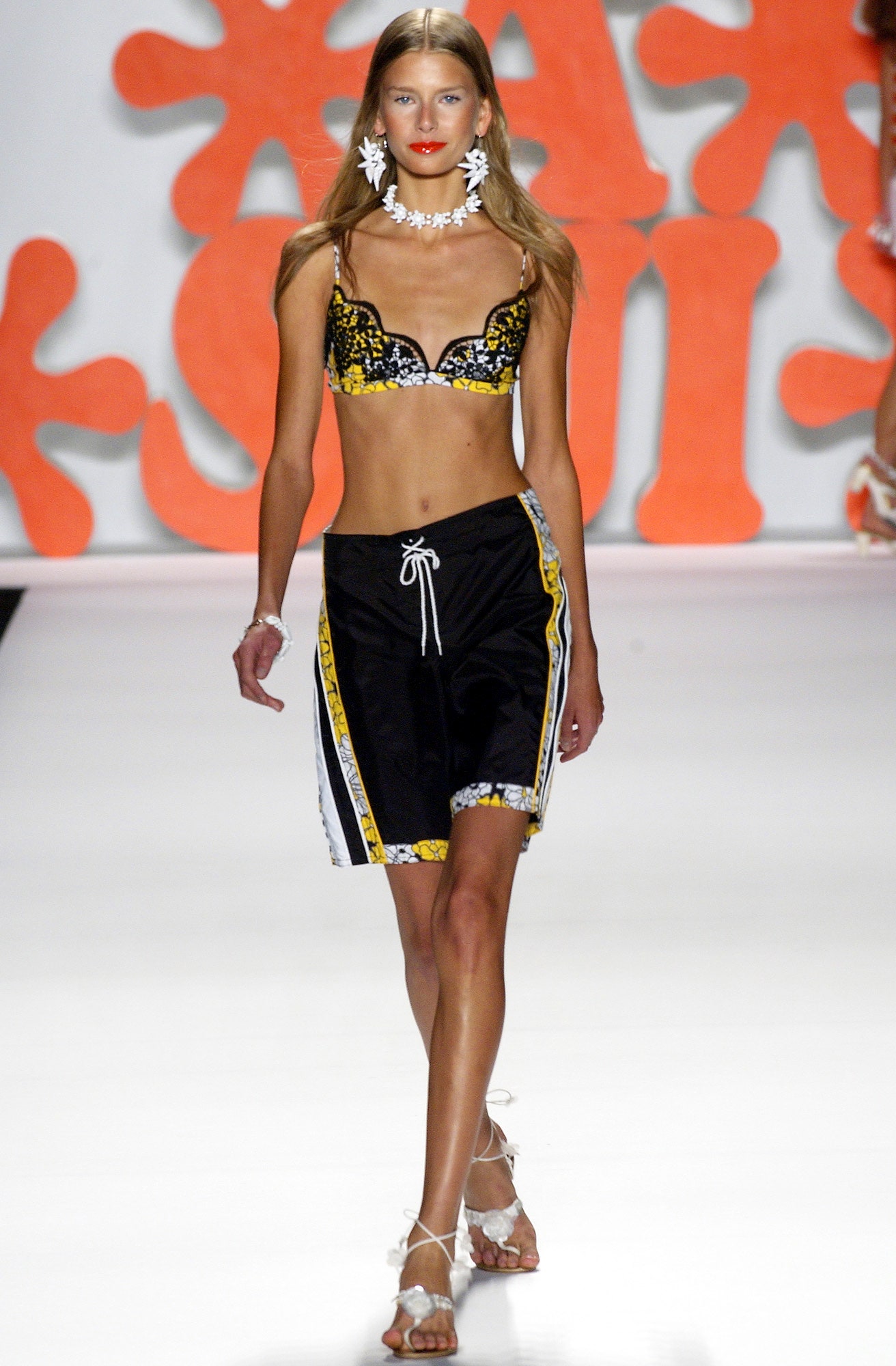 black cotton sleeveless halter fitted printed bikini