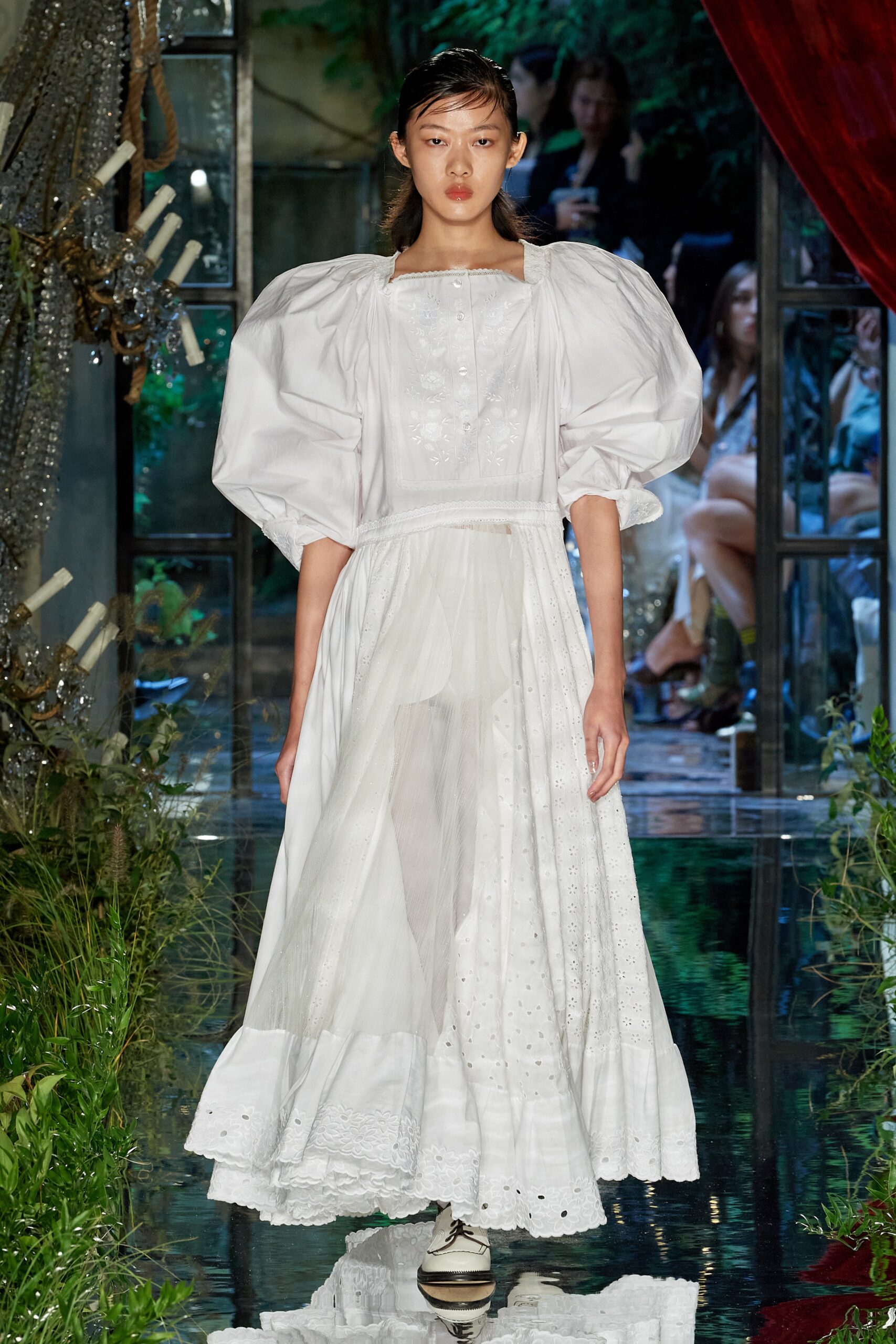 white cotton relaxed maxi dress