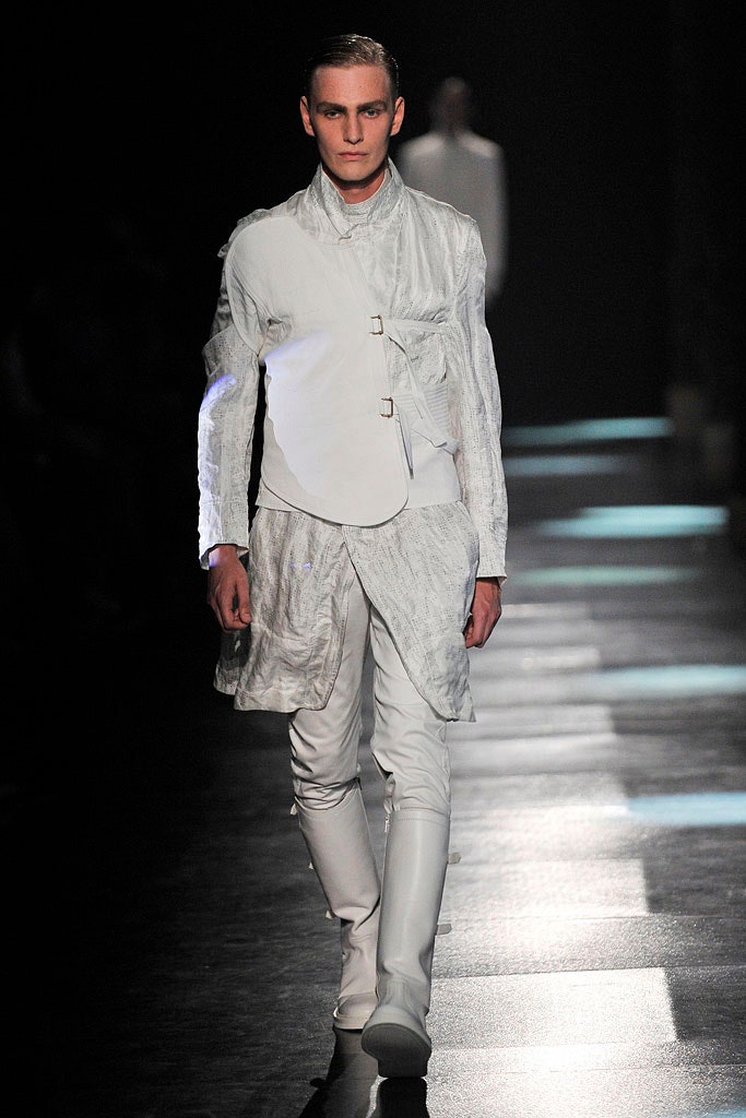 white fitted jacket and pants