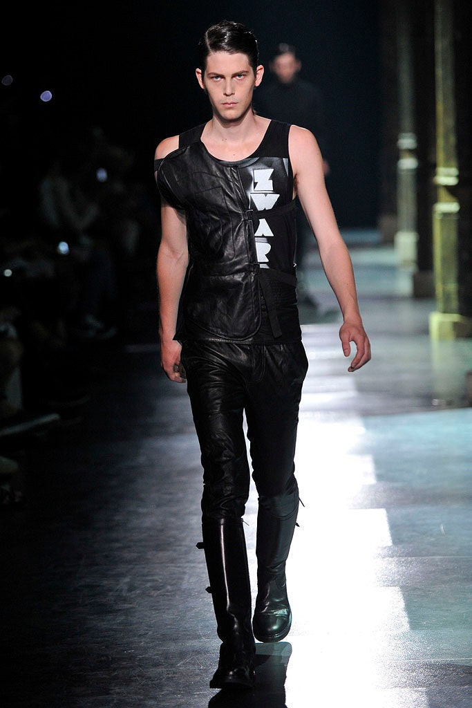 black leather boots