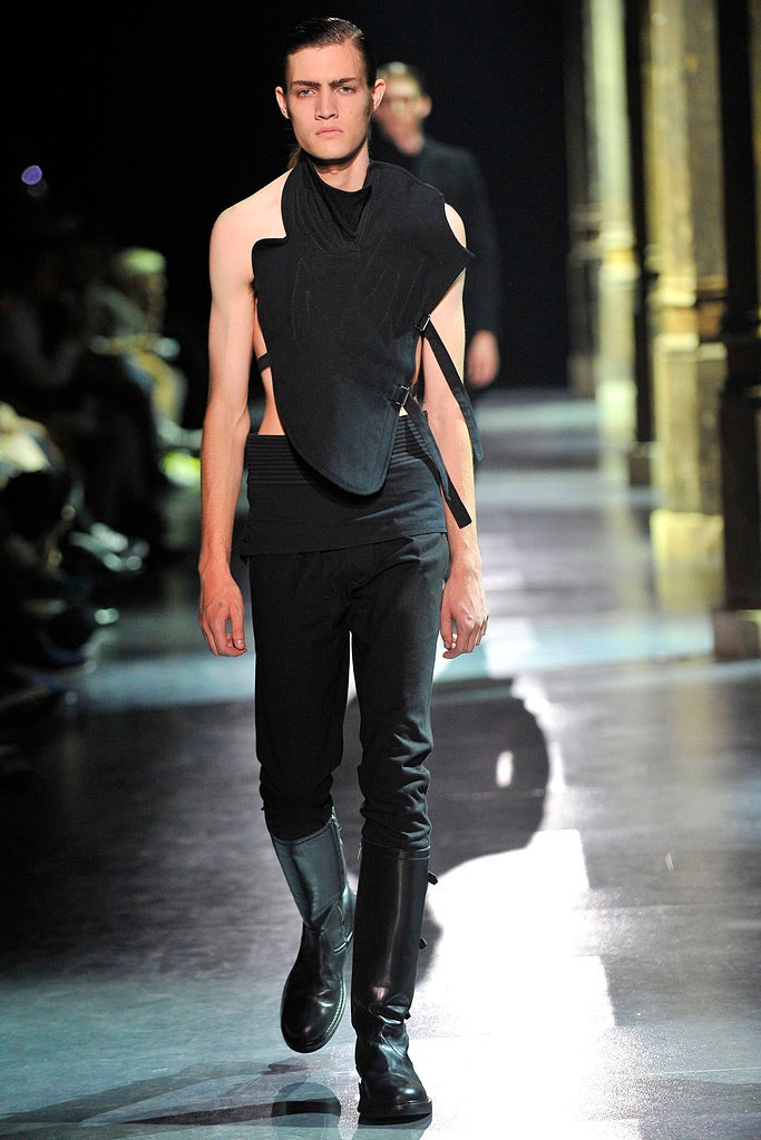 black leather boots