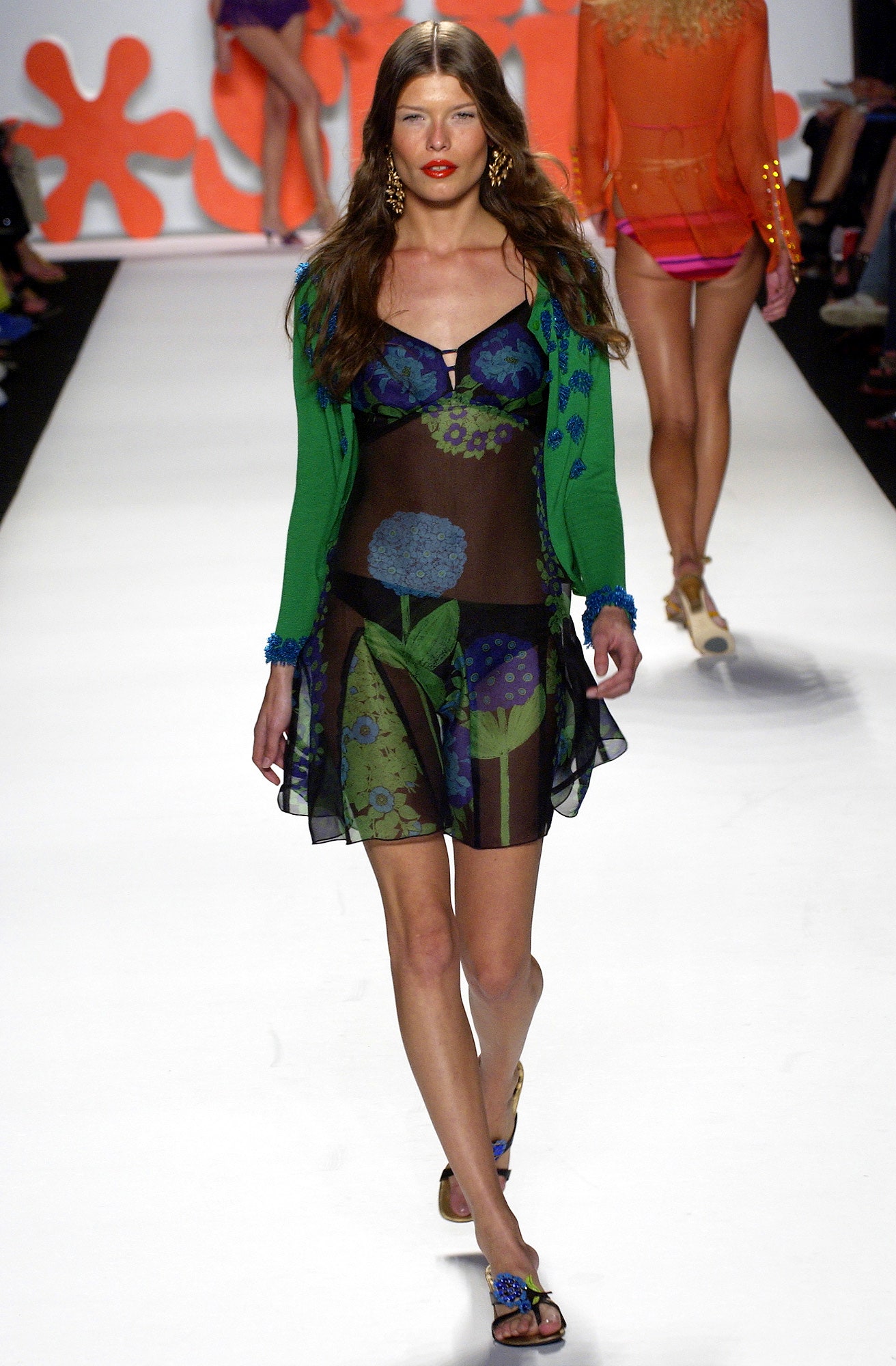 floral mini dress with cardigan