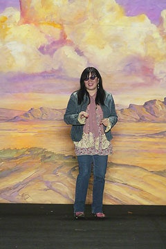 pink relaxed top with jeans