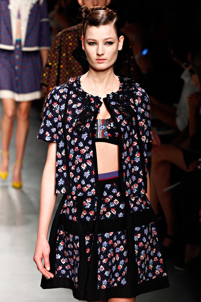 floral mini dress with jacket