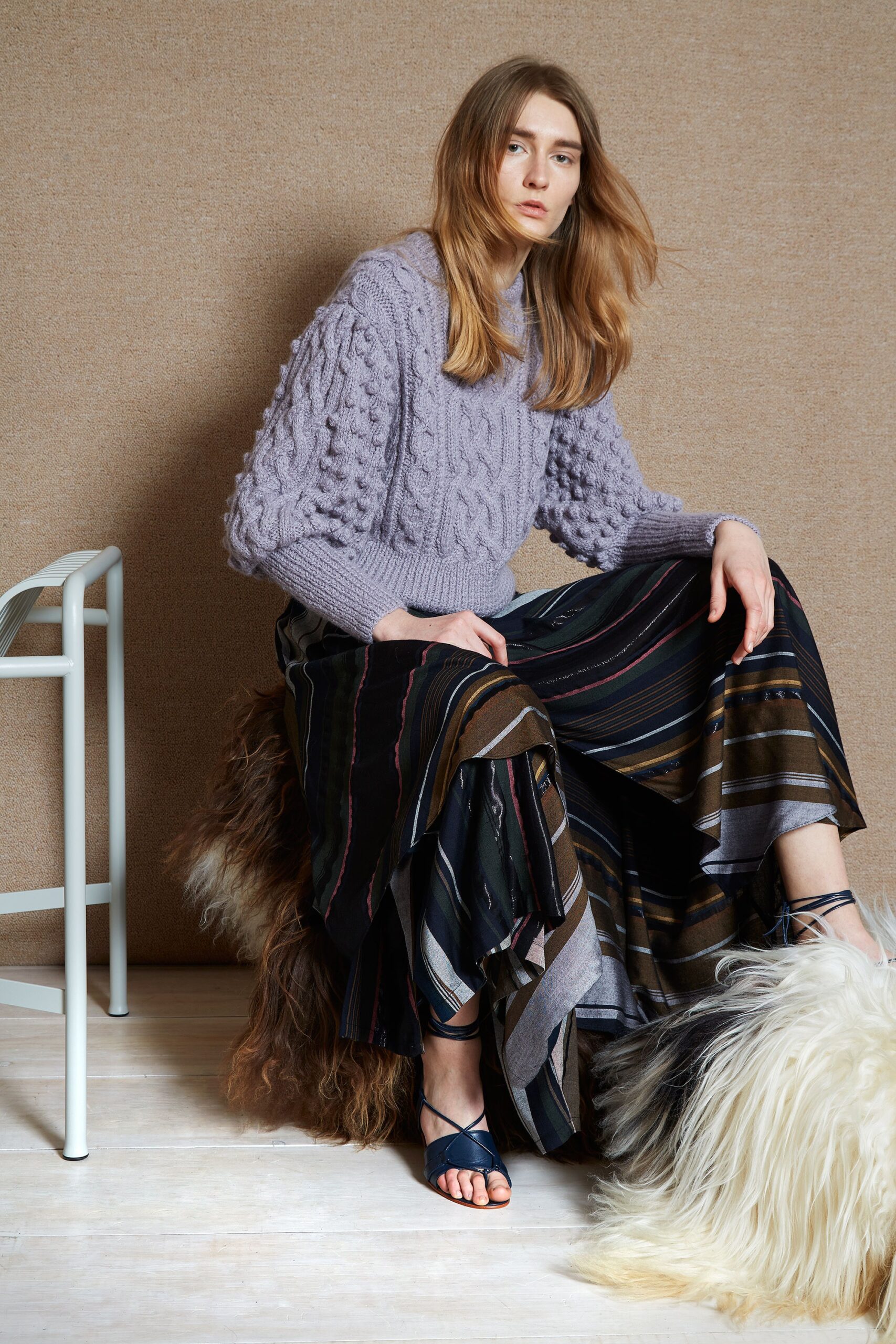 multi silk asymmetric fitted tiered flowing skirt