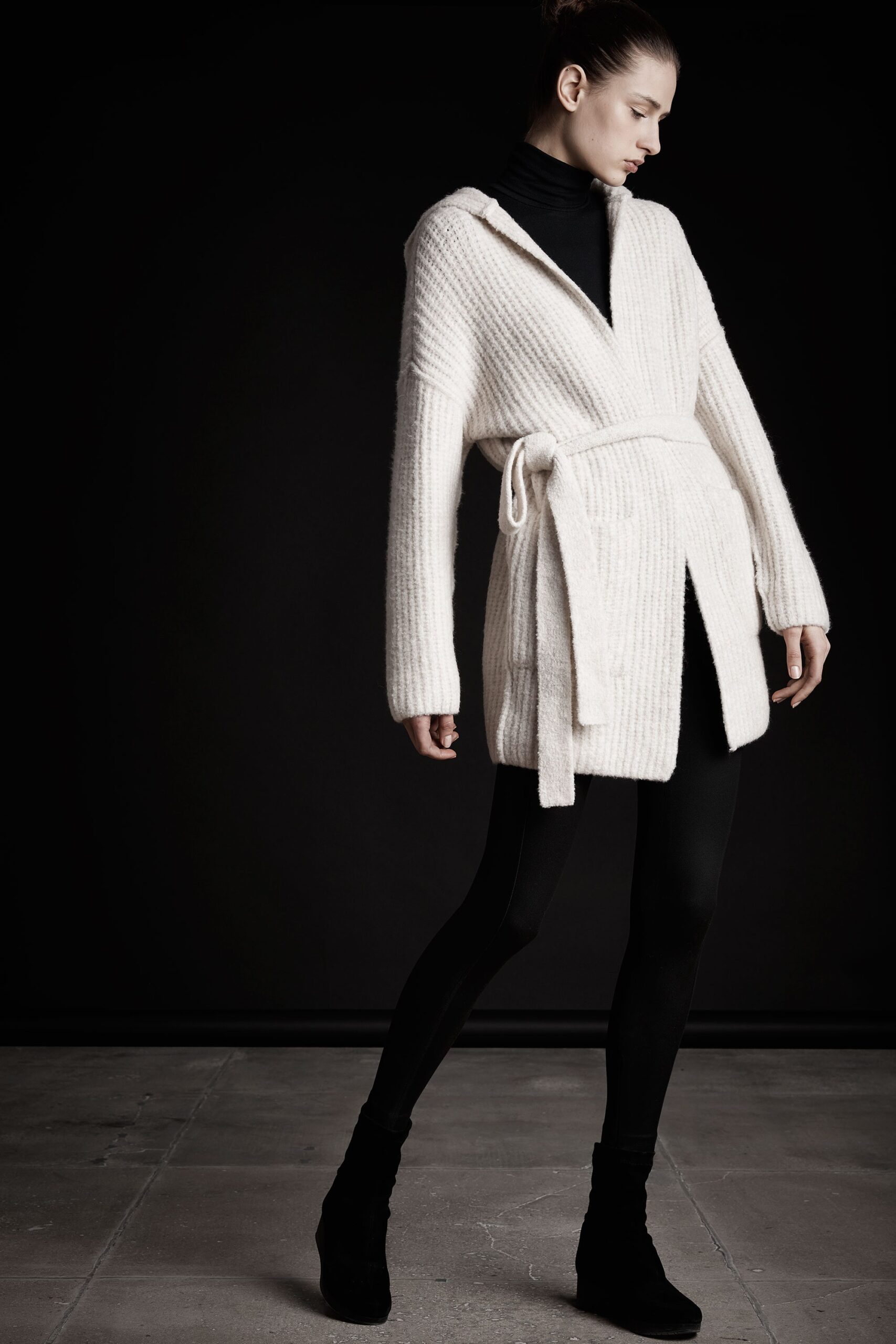 white wool relaxed coat