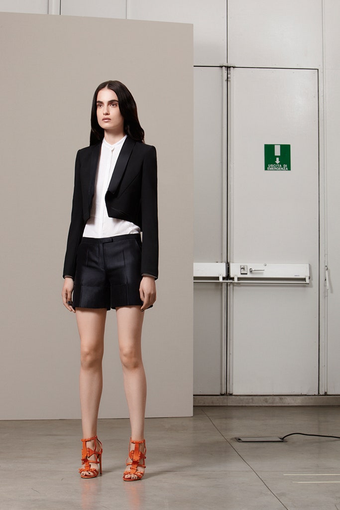 black blazer with white shirt