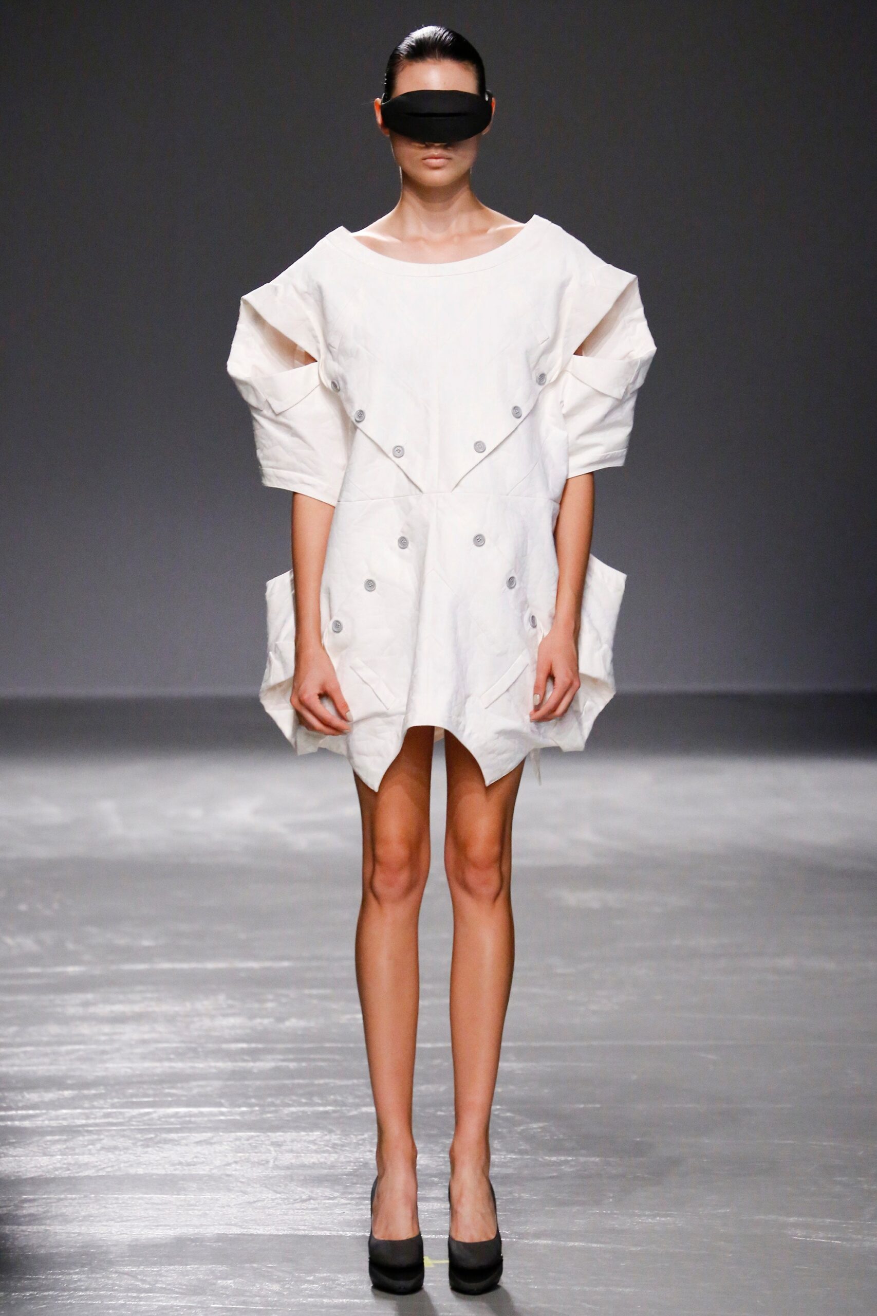 white relaxed mini dress